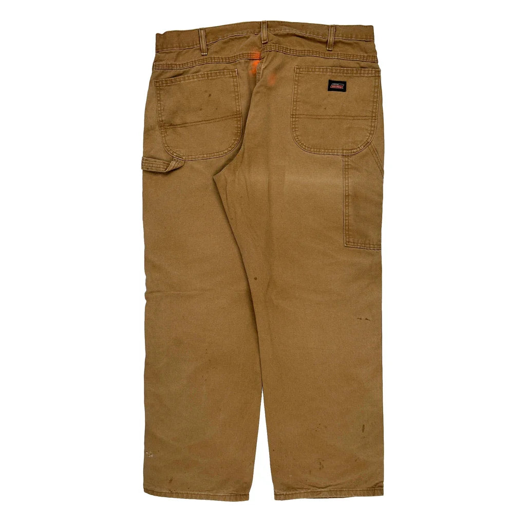 Dickies Double Knee Carpenter Trousers - 36W 29L Brown Cotton Refurbished - Thrifted (note: this is a term often used to describe second- refurbished available on Cerqular