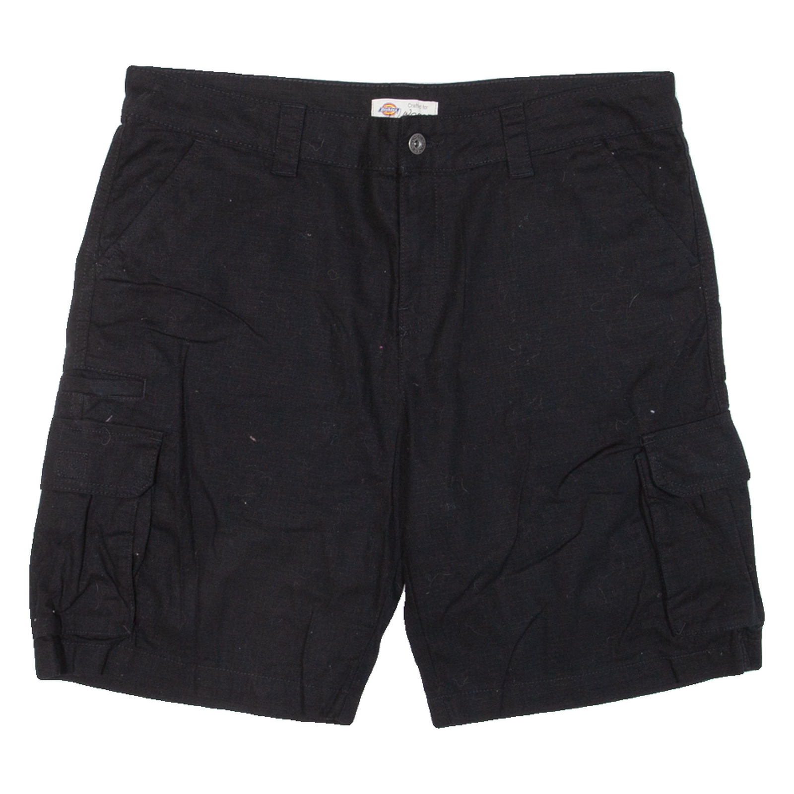 DICKIES Womens Cargo Shorts Black Relaxed UK 12 W34 Refurbished - N/A refurbished available on Cerqular