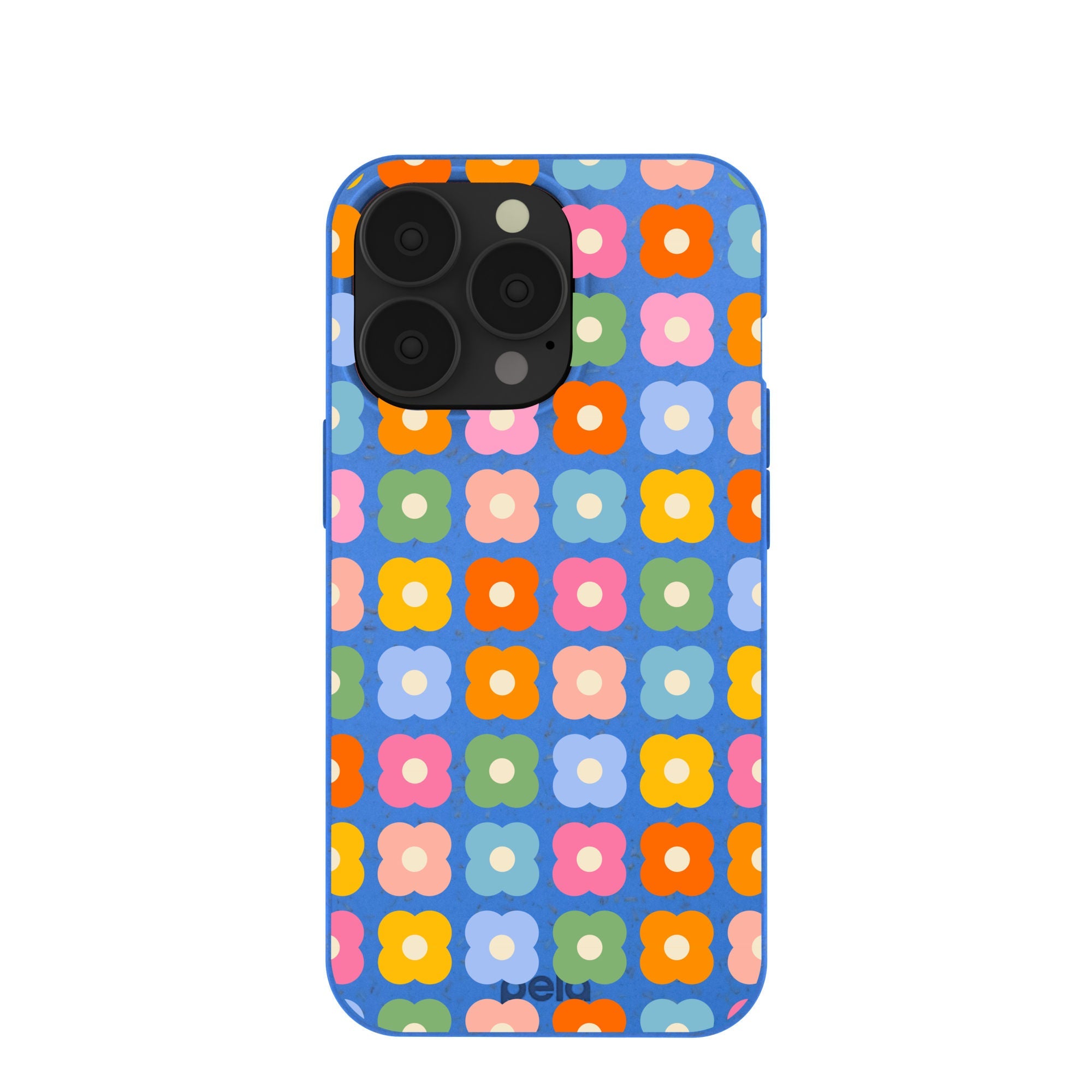 Electric Blue Petal Pop iPhone 13 Pro Case Refurbished - Pela Case refurbished available on Cerqular