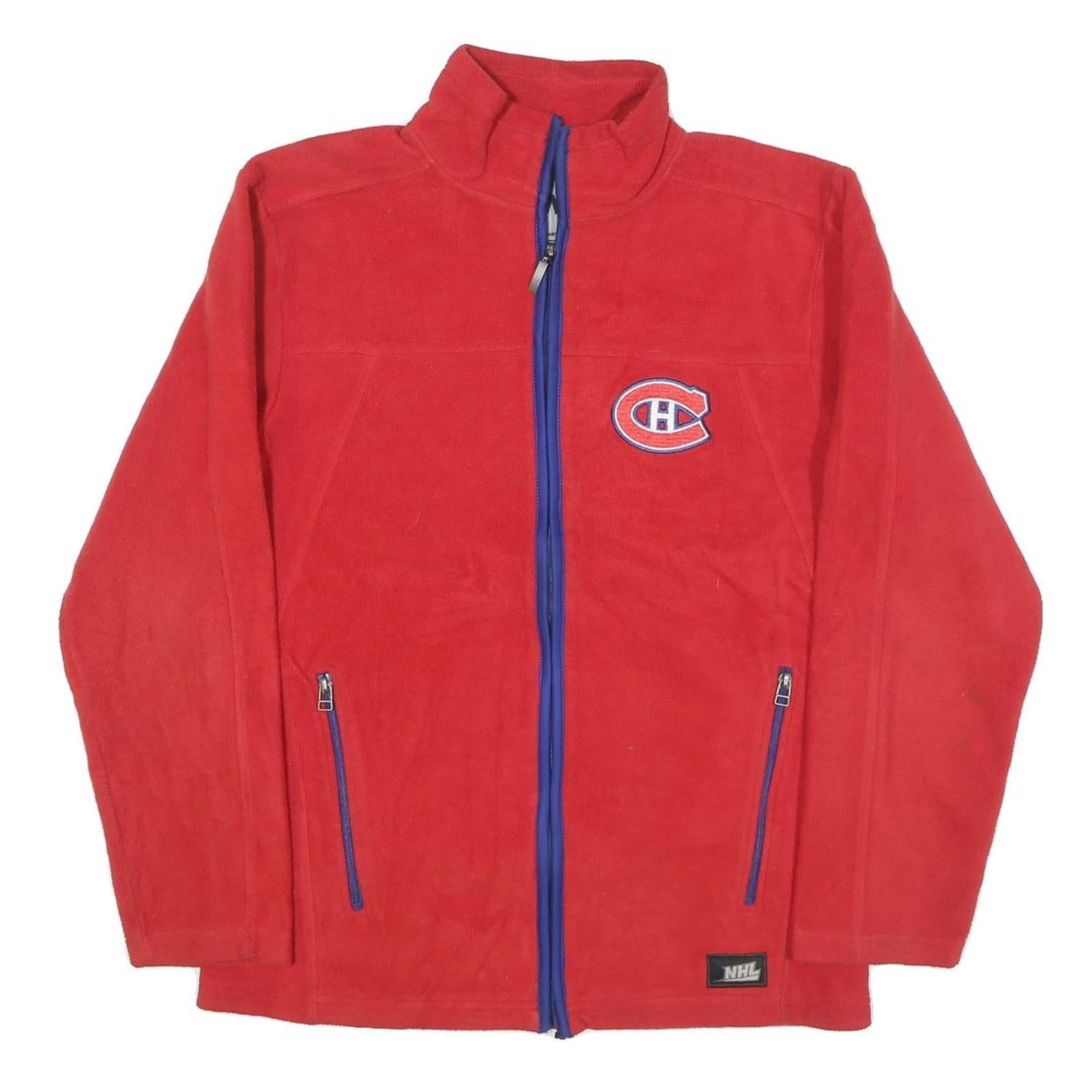 NHL Mens Red Montreal Canadiens Zip Polyester Blend Jacket S Fleece Refurbished - N/A refurbished available on Cerqular