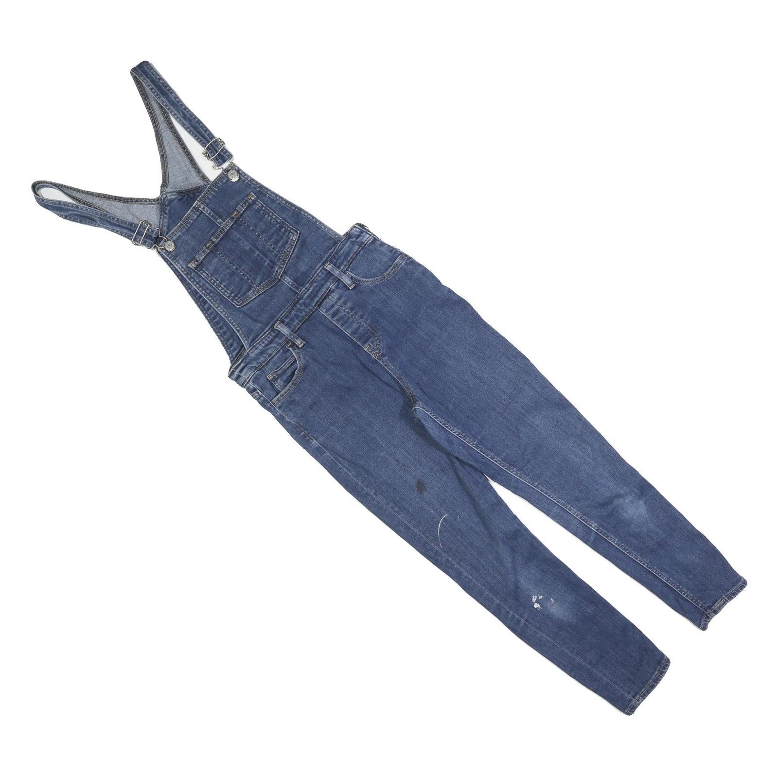 LEVI'S Womens Blue Denim Dungarees Slim Cotton Blend XS W28 L25 Casual Stylish Refurbished - N/A refurbished available on Cerqular