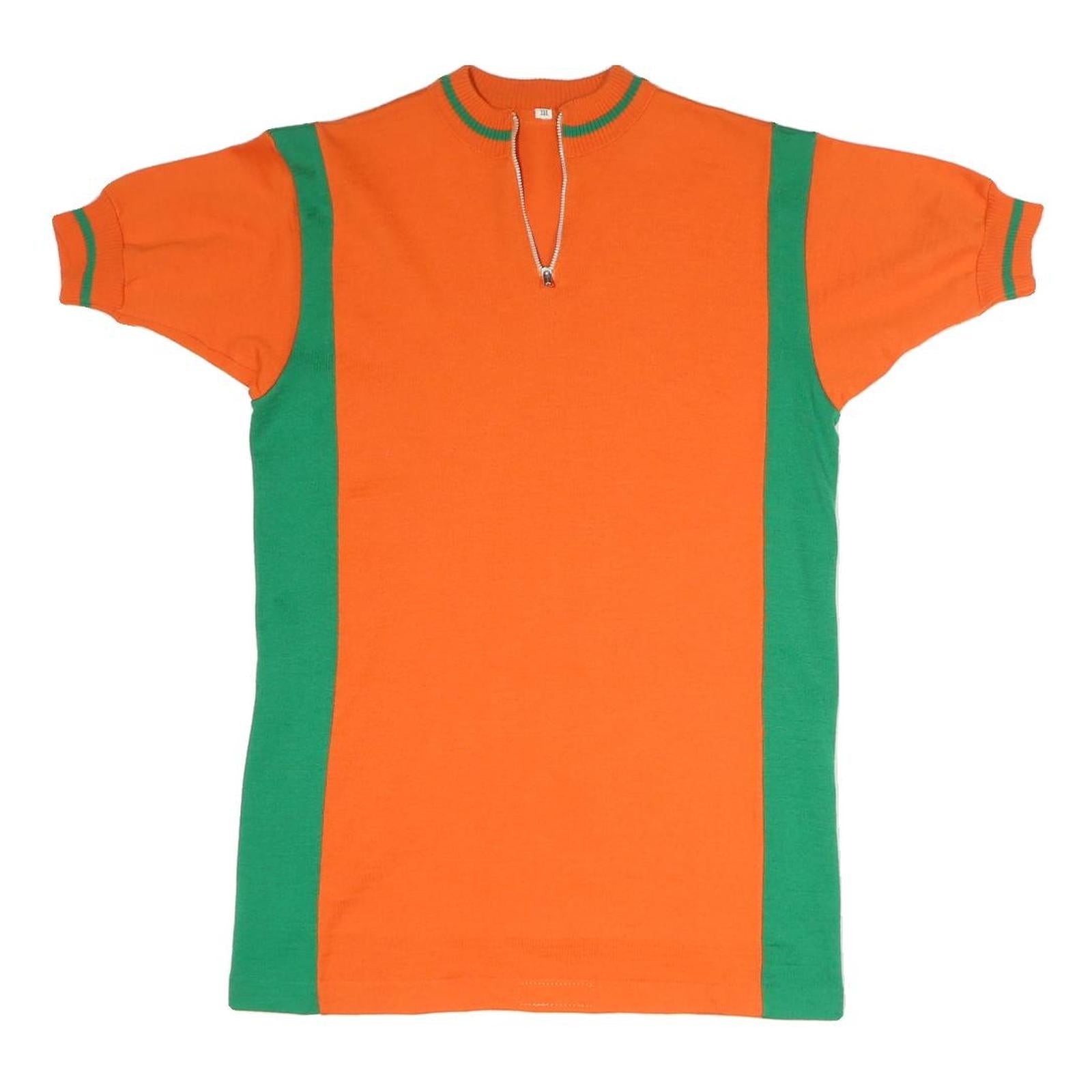 Womens Orange & Green Modern T-Shirt M Short Sleeve Round Neck Colour Block Zip Refurbished - N/A refurbished available on Cerqular