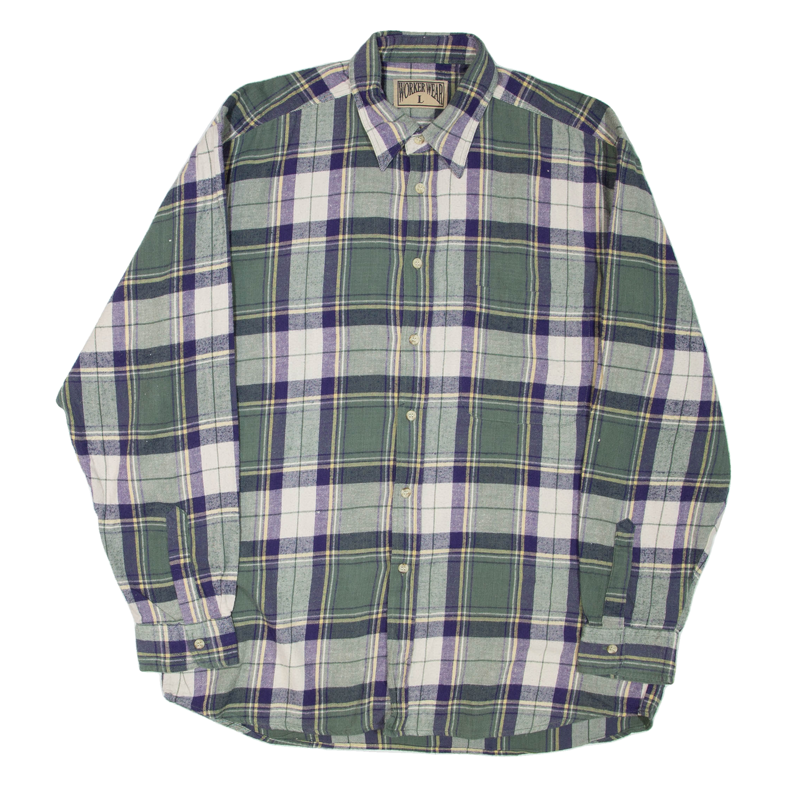 Buy WORKER WEAR Mens Shirt Green Check Long Sleeve L Refurbished - $18.19 WORKER WEAR Mens Shirt Green Check Long Sleeve L Refurbished - N/A refurbished available on Cerqular