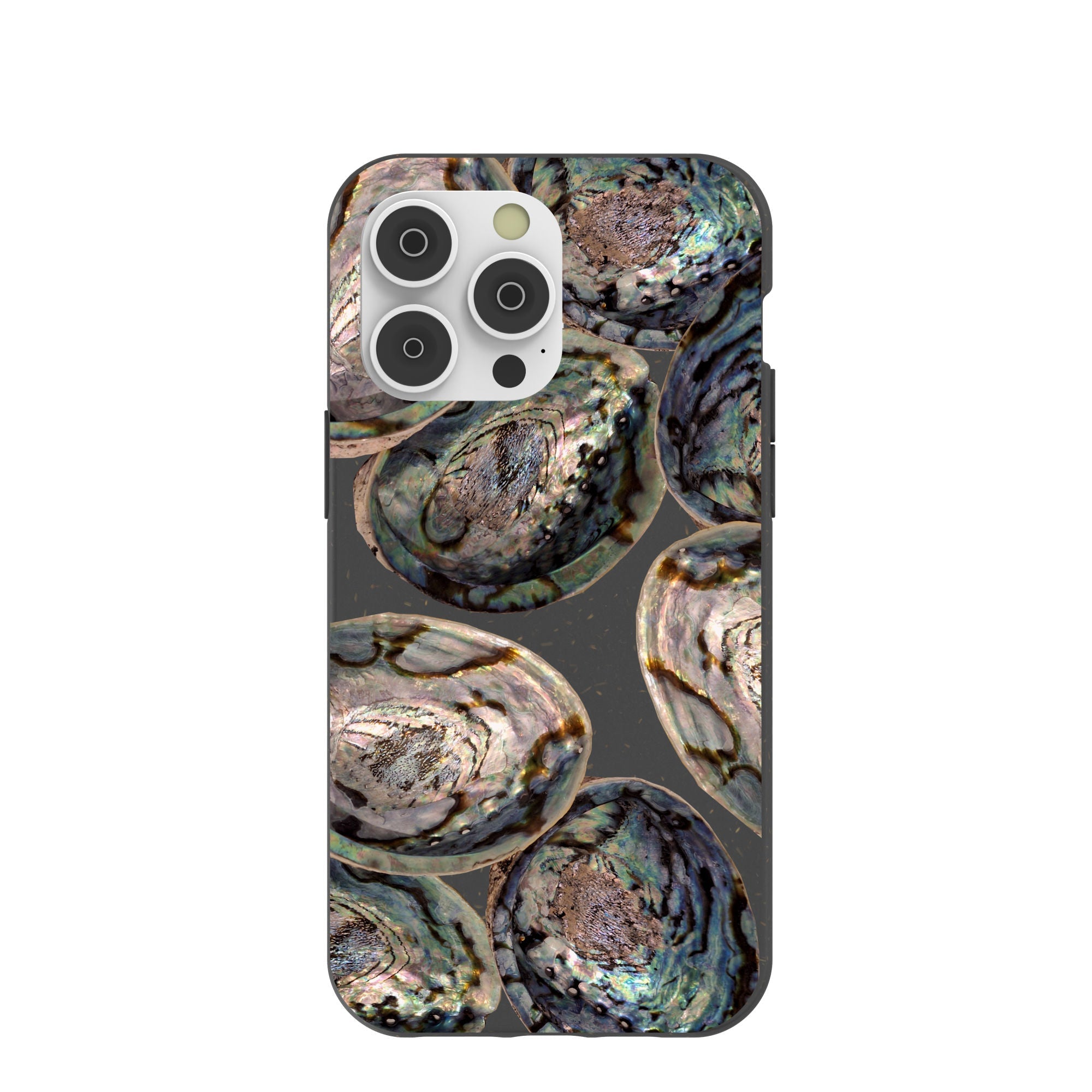 Black Abalone Shells iPhone 14 Pro Max Case Refurbished - Pela Case refurbished available on Cerqular