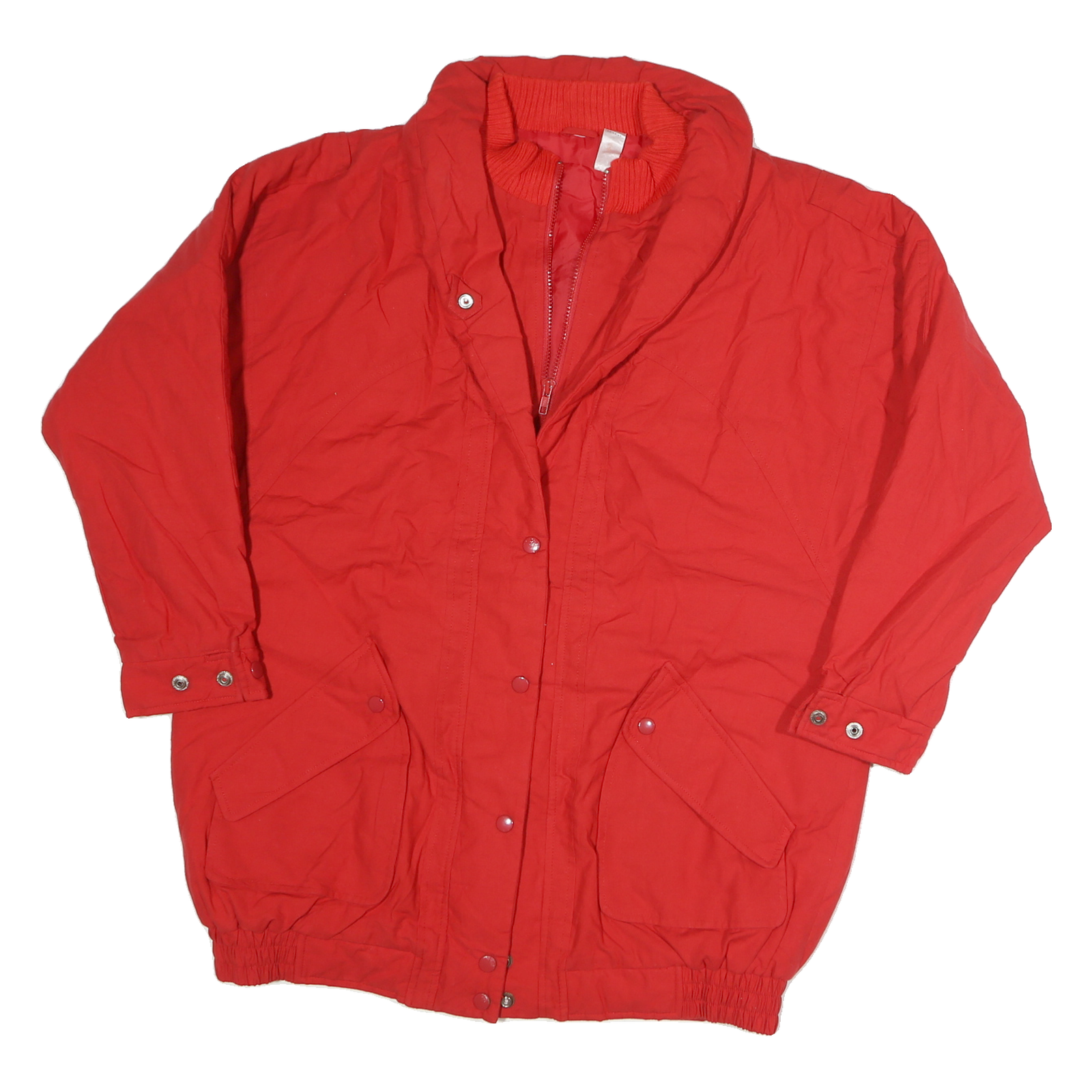 Buy Womens Red Cotton Blend Casual Jacket L Plain Zip Pocketed Comfortable Outerwear Refurbished - $25.99 Womens Red Cotton Blend Casual Jacket L Plain Zip Pocketed Comfortable Outerwear Refurbished - N/A refurbished available on Cerqular