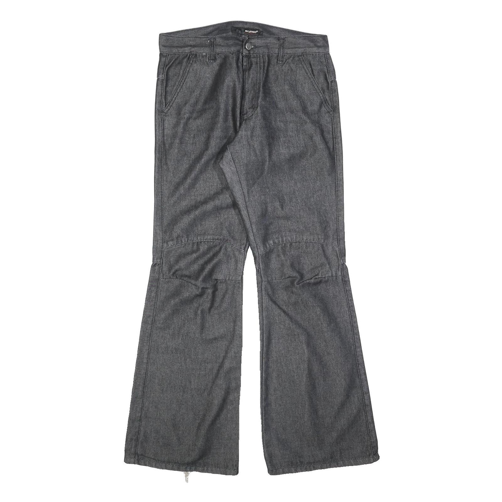 BLEND Womens Grey Regular Flared Denim W31 L31 Cotton Blend Button Closure Refurbished - N/A refurbished available on Cerqular
