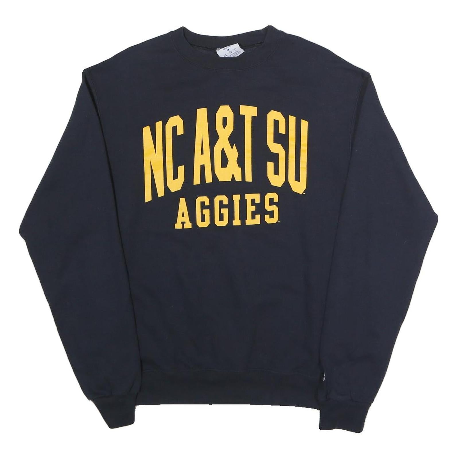 CHAMPION Mens Navy Blue NC A&T SU Aggies Crew Neck M Sweatshirt Cotton Casual Refurbished - N/A refurbished available on Cerqular