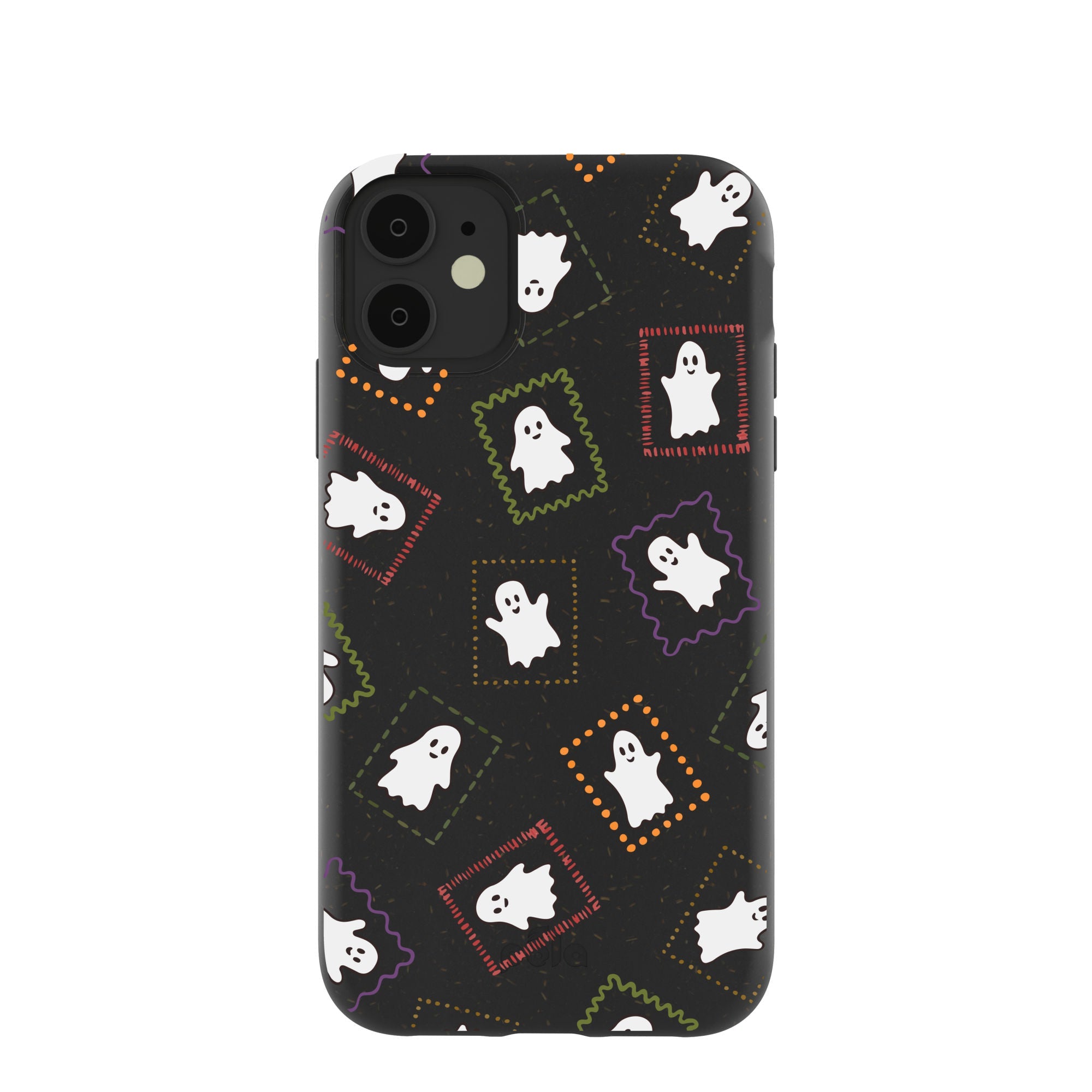 Black Ghost Stamps iPhone 11 Case Refurbished - Pela Case refurbished available on Cerqular