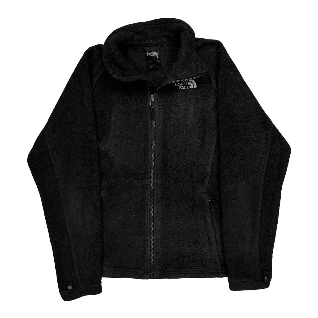 The North Face Fleece Jacket - Medium Black Polyester Refurbished - Thrifted (note: this is a term often used to describe second- refurbished available on Cerqular