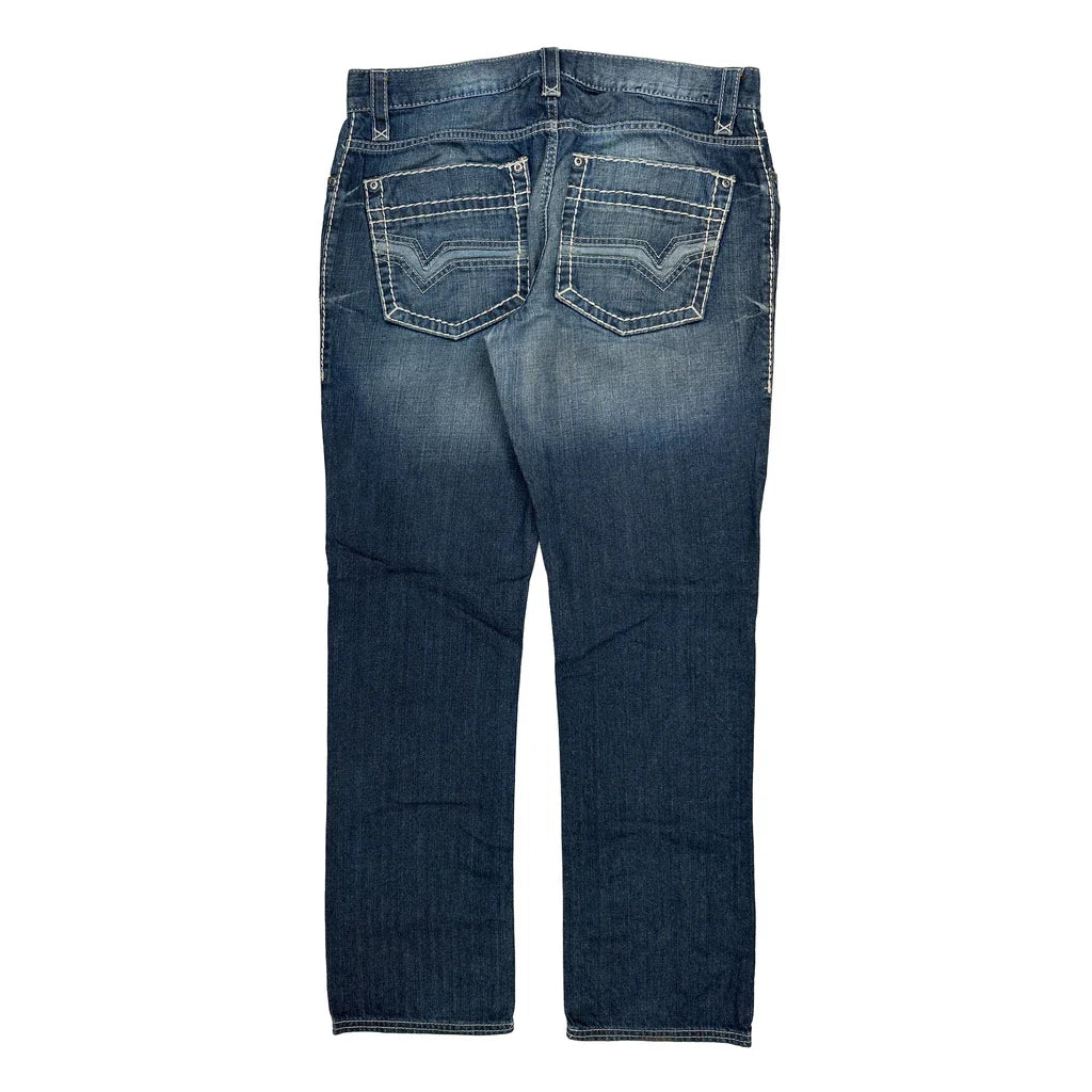 Unbranded Slim Jeans - 36W 32L Blue Denim Refurbished - Thrifted (note: this is a term often used to describe second- refurbished available on Cerqular