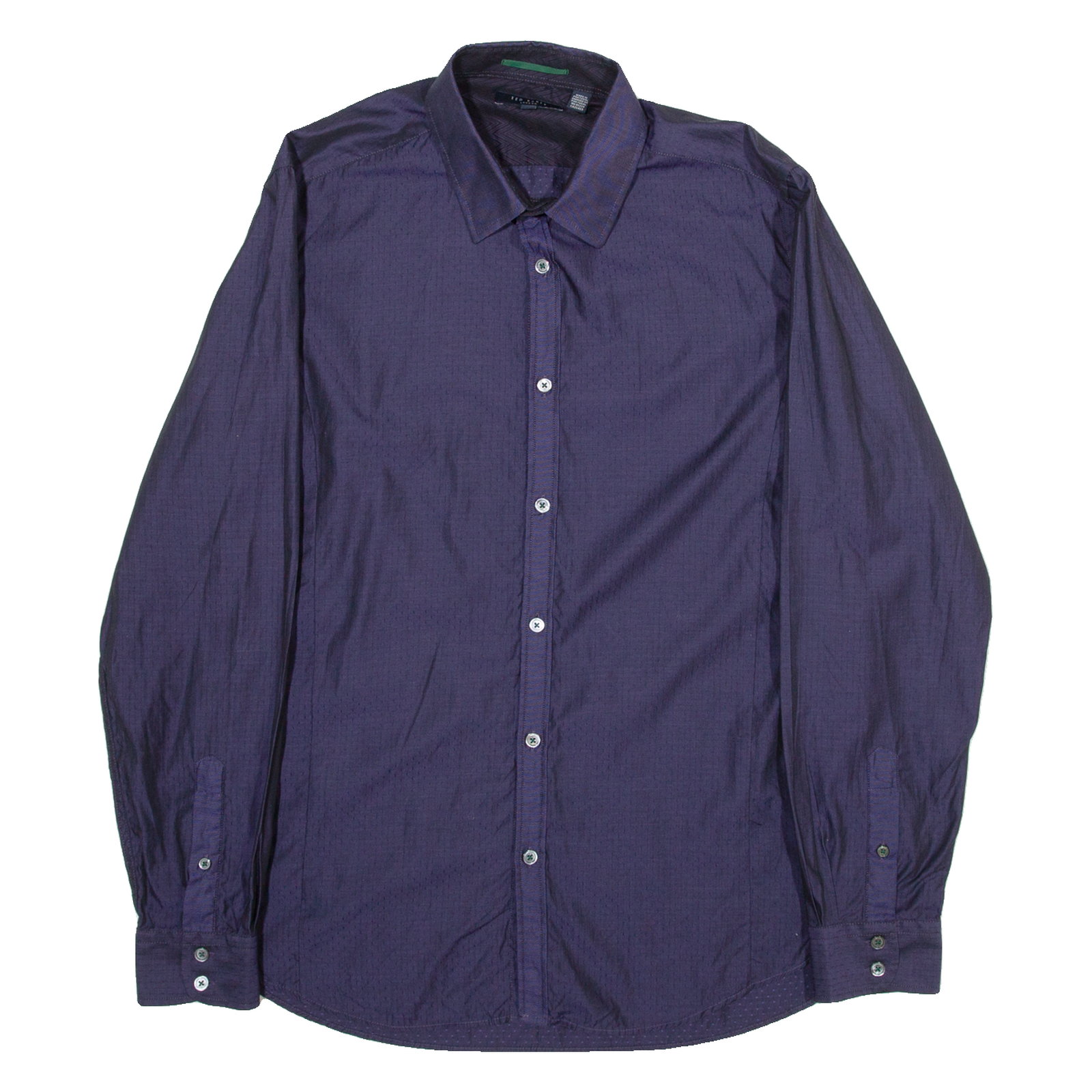 TED BAKER Mens Plain Shirt Purple Long Sleeve M Refurbished - N/A refurbished available on Cerqular