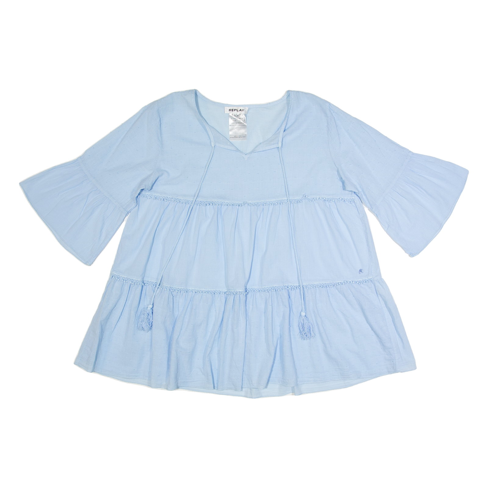 Buy REPLAY Womens Oversized Top Blue V-Neck 3/4 Sleeve M Refurbished - $28.59 REPLAY Womens Oversized Top Blue V-Neck 3/4 Sleeve M Refurbished - N/A refurbished available on Cerqular