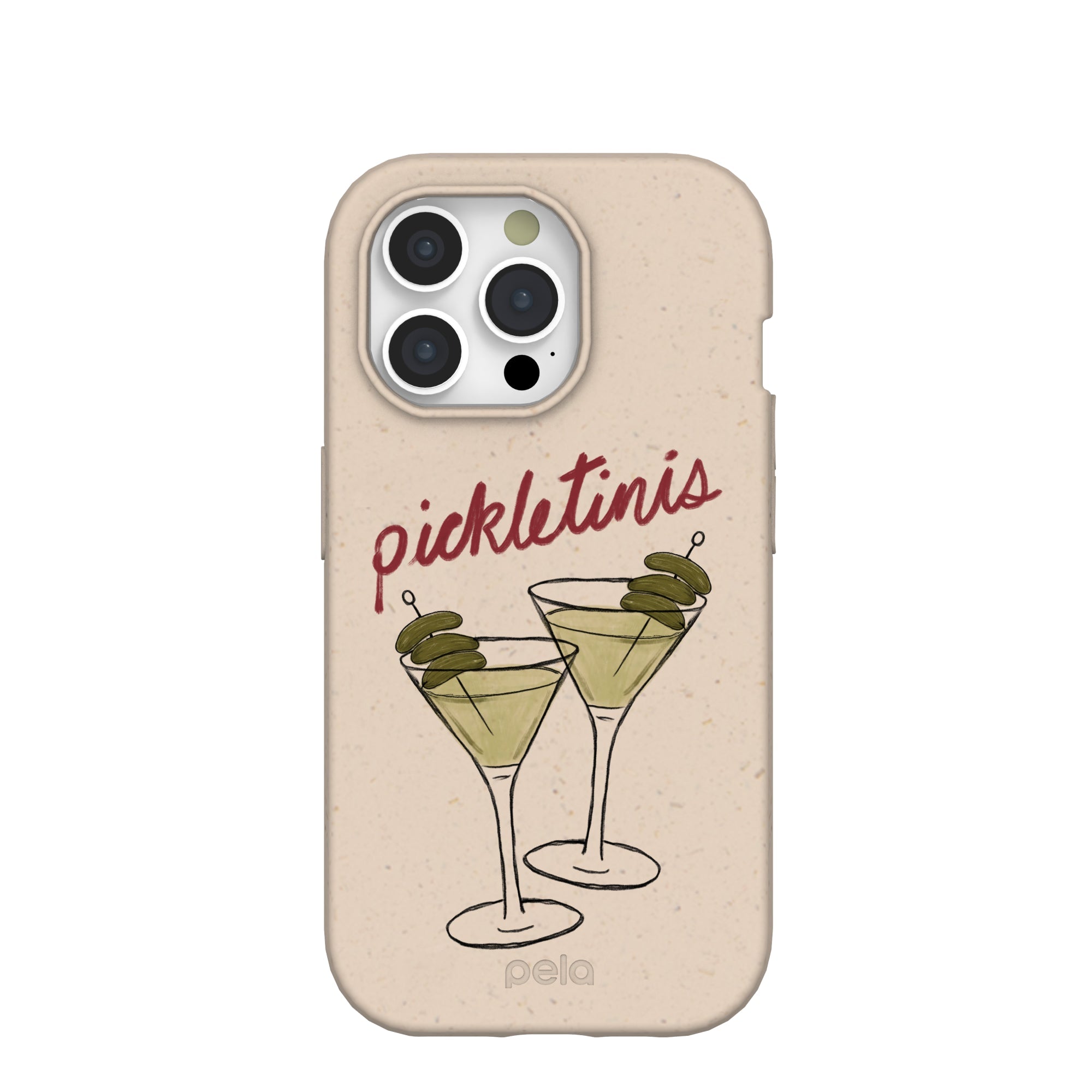Seashell Pickletinis iPhone 15 Pro Case Refurbished - Pela Case refurbished available on Cerqular
