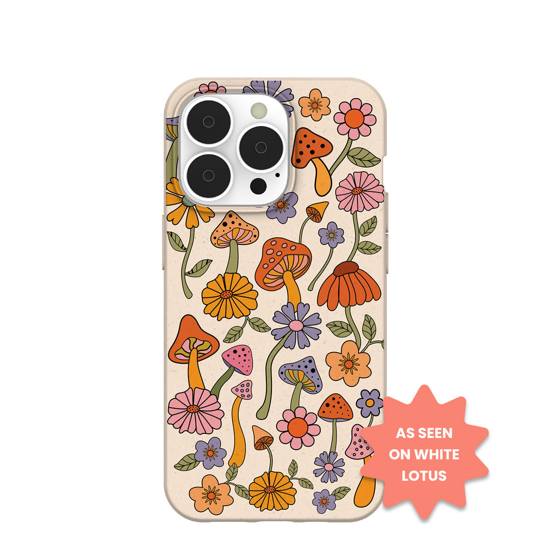 Seashell Shrooms and Blooms iPhone 13 Pro Case Refurbished - Pela Case refurbished available on Cerqular
