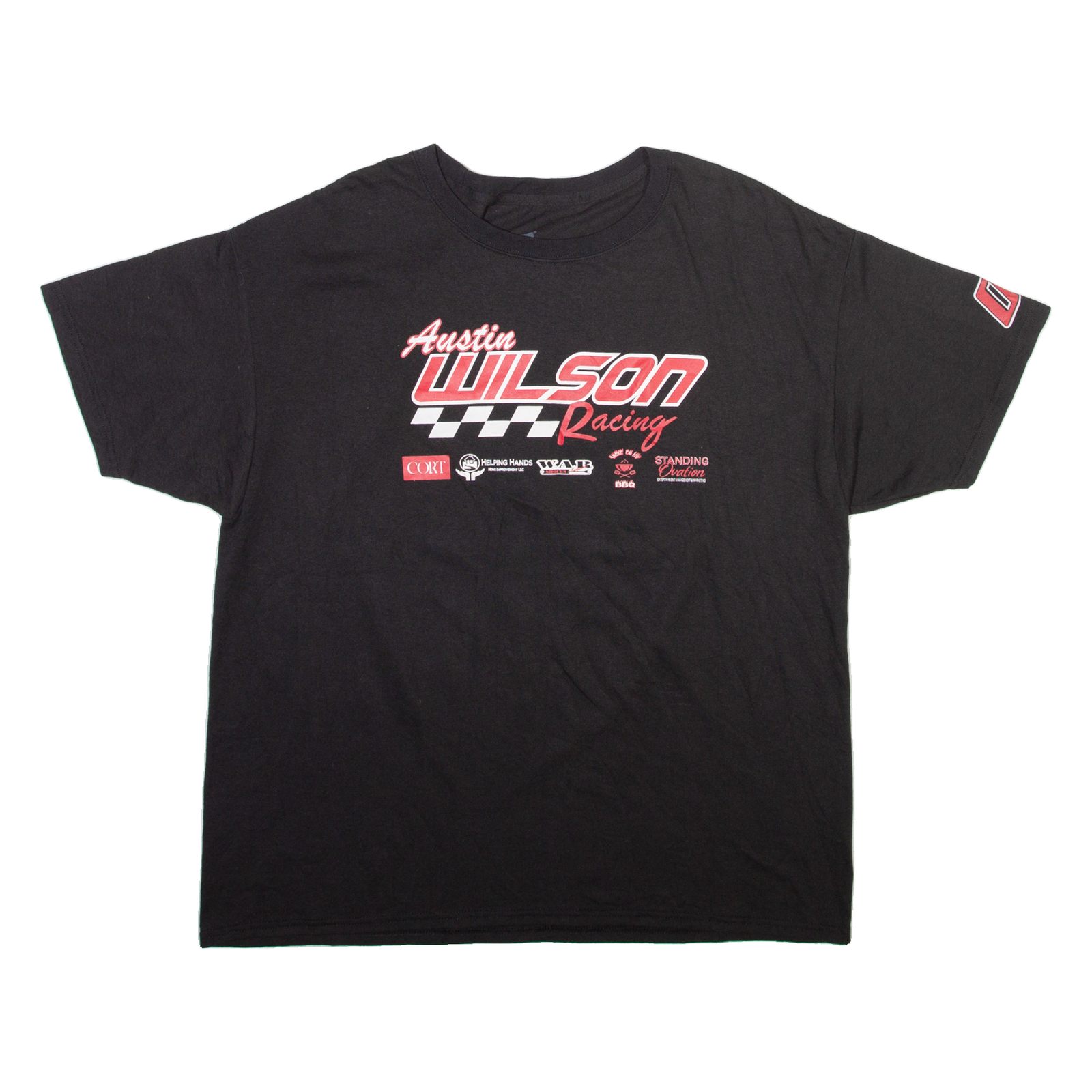 HANES Austin Wilson Racing Mens T-Shirt Black USA L Refurbished - N/A refurbished available on Cerqular