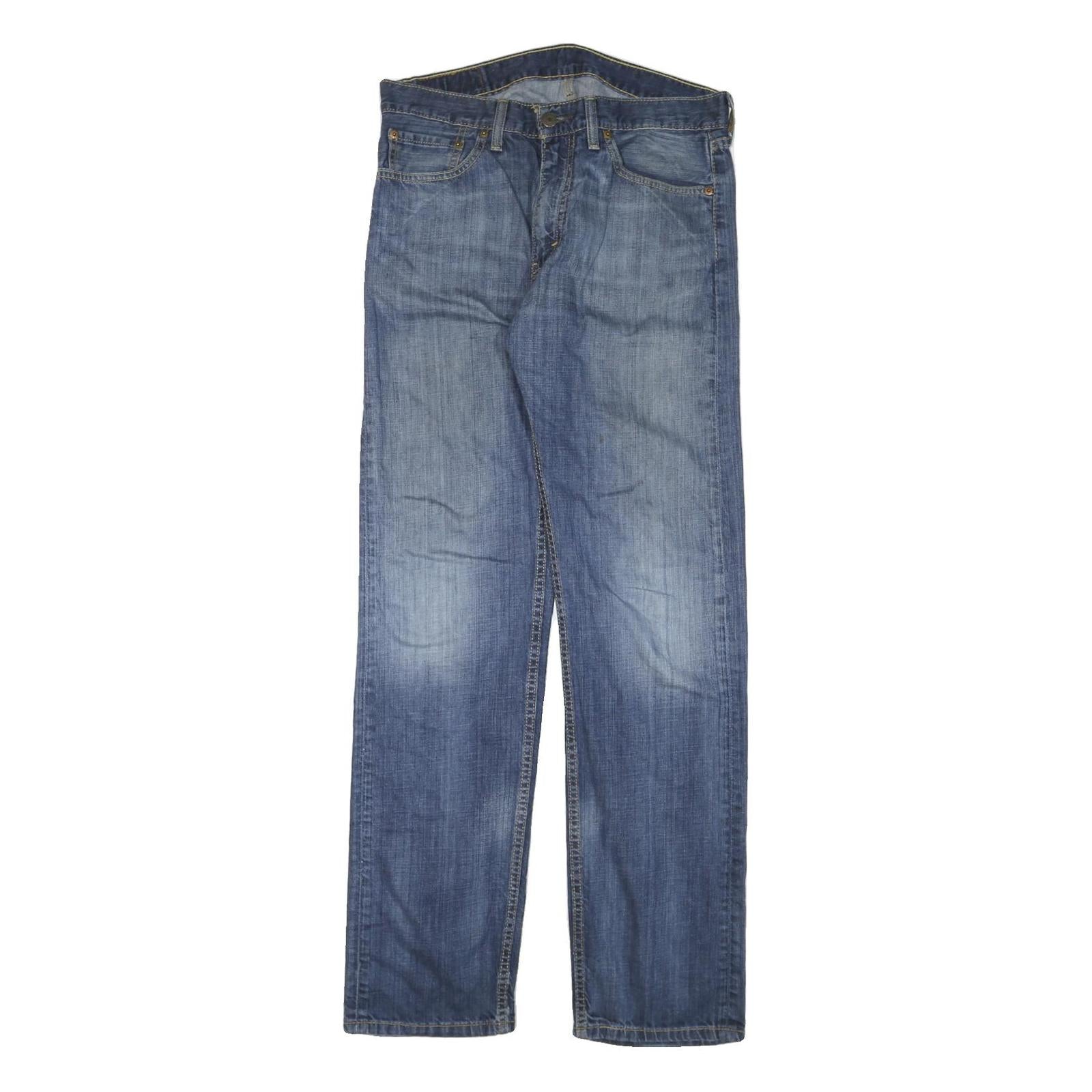 LEVI'S Mens Jeans Blue Regular Straight Denim Rinse W32 L33 Classic Fit Zip Refurbished - N/A refurbished available on Cerqular