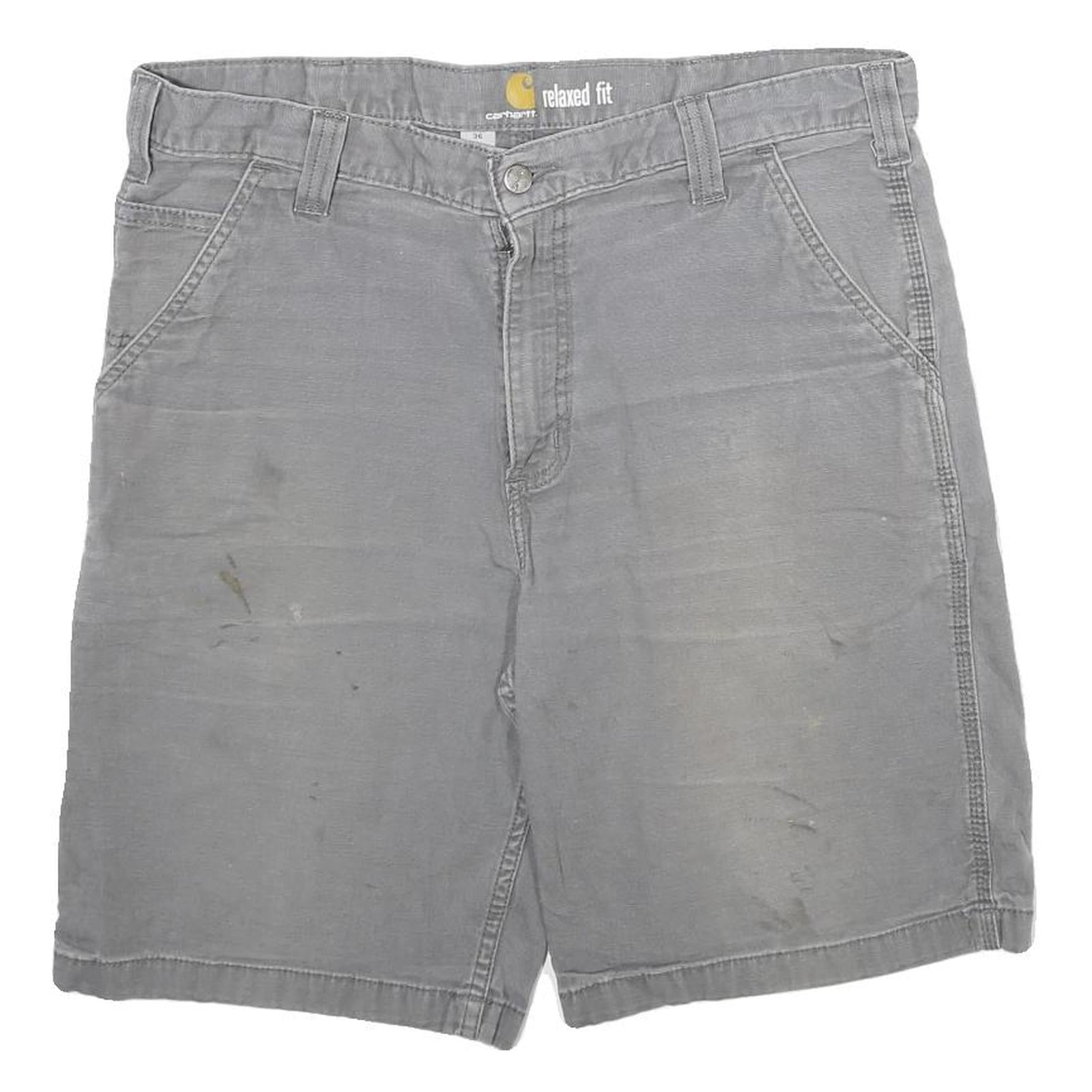 CARHARTT Mens Shorts Grey Casual Relaxed Fit L W36 Workwear Cotton Blend Refurbished - N/A refurbished available on Cerqular