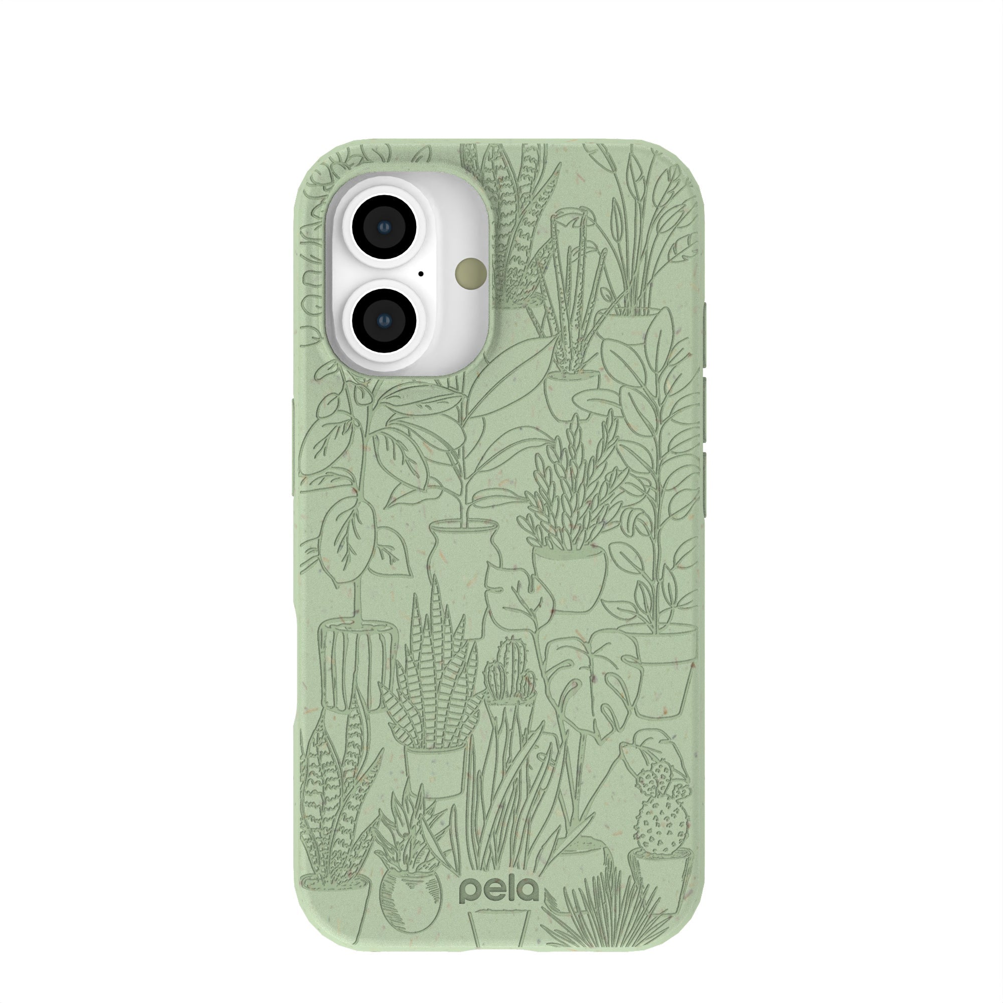 Sage Green Green Oasis iPhone 16 Case Refurbished - Pela Case refurbished available on Cerqular