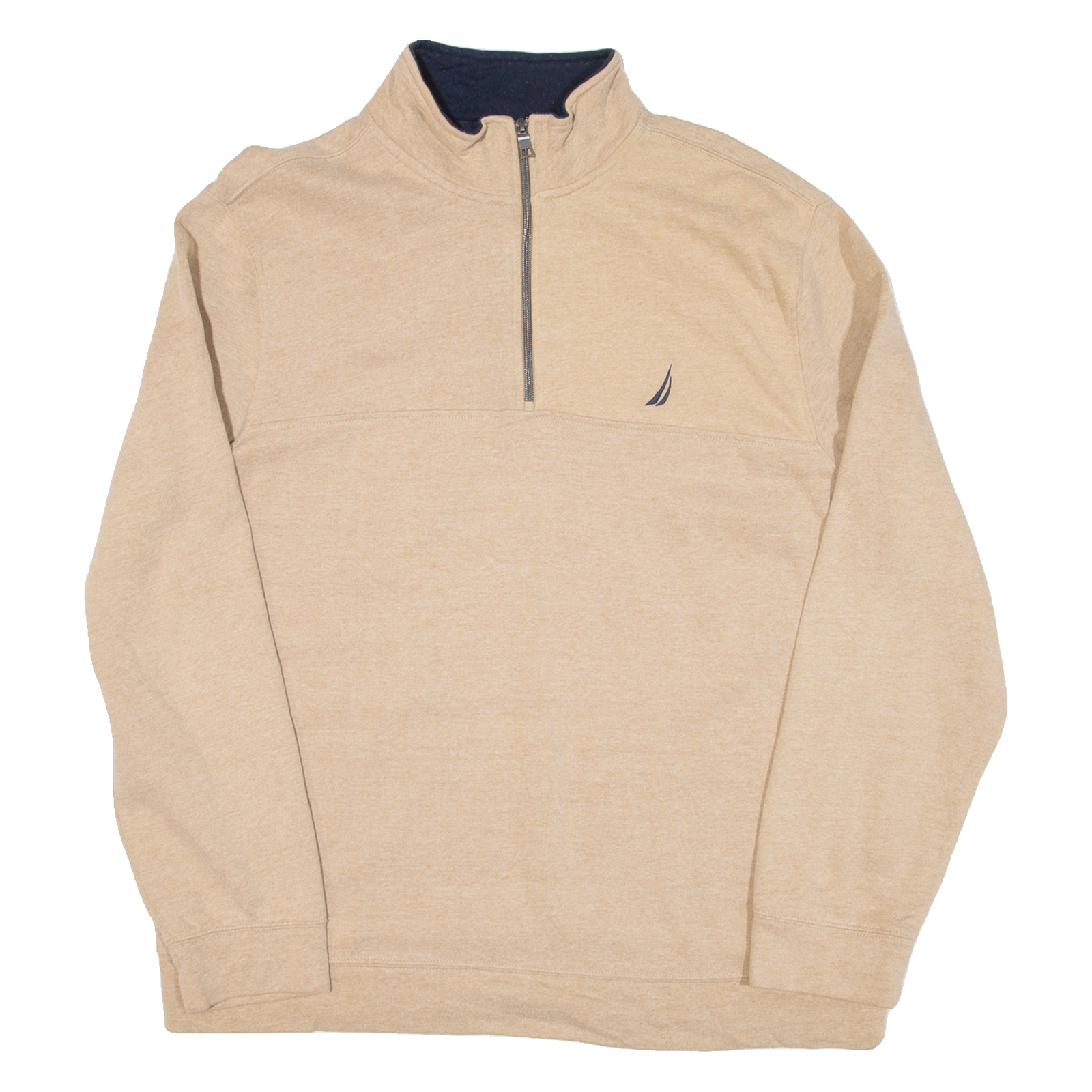 NAUTICA Mens Sweatshirt Beige 1/4 Zip XL Refurbished - N/A refurbished available on Cerqular