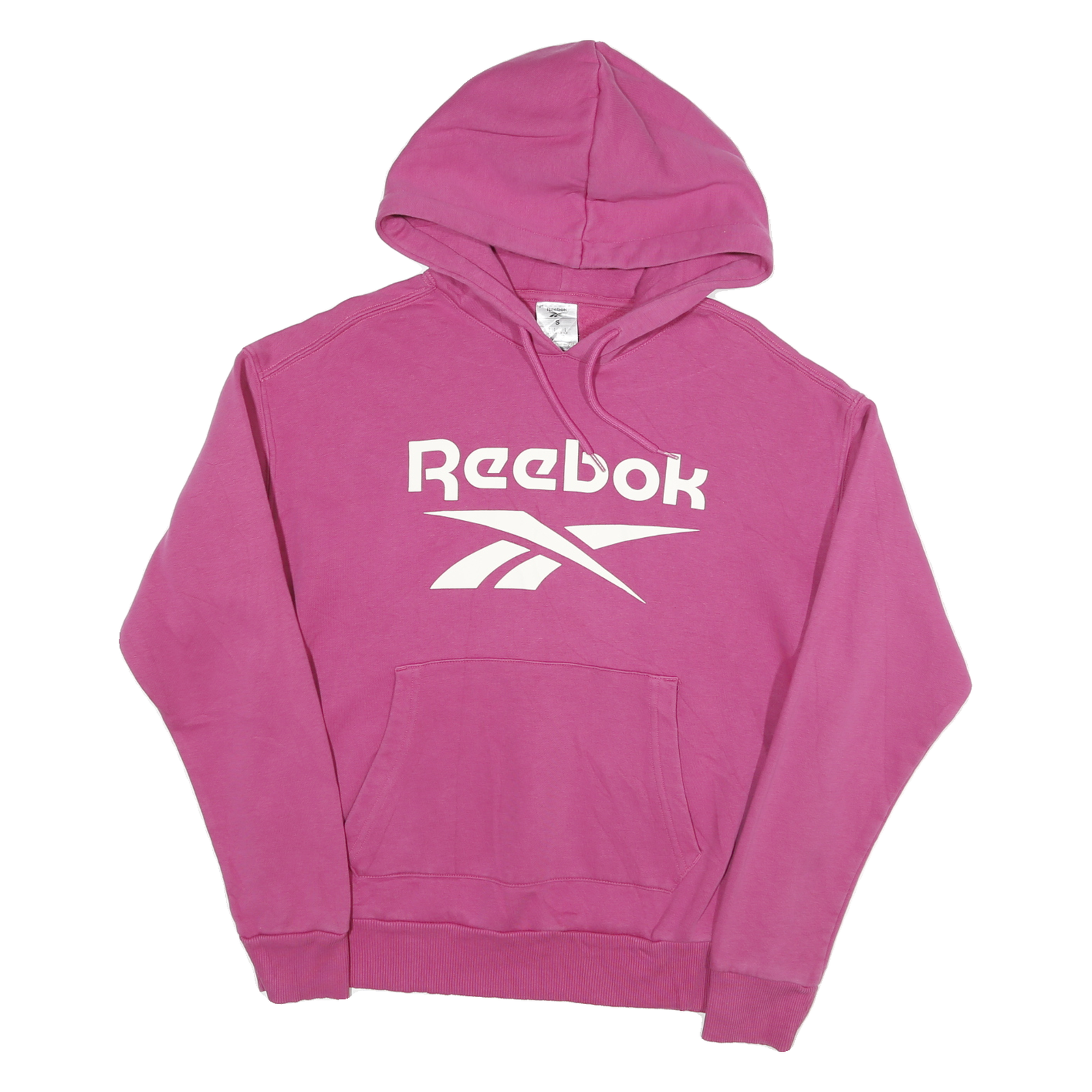 REEBOK Mens Pink Hoodie S Cotton Blend Pullover Comfort Casual Sportswear Refurbished - N/A refurbished available on Cerqular