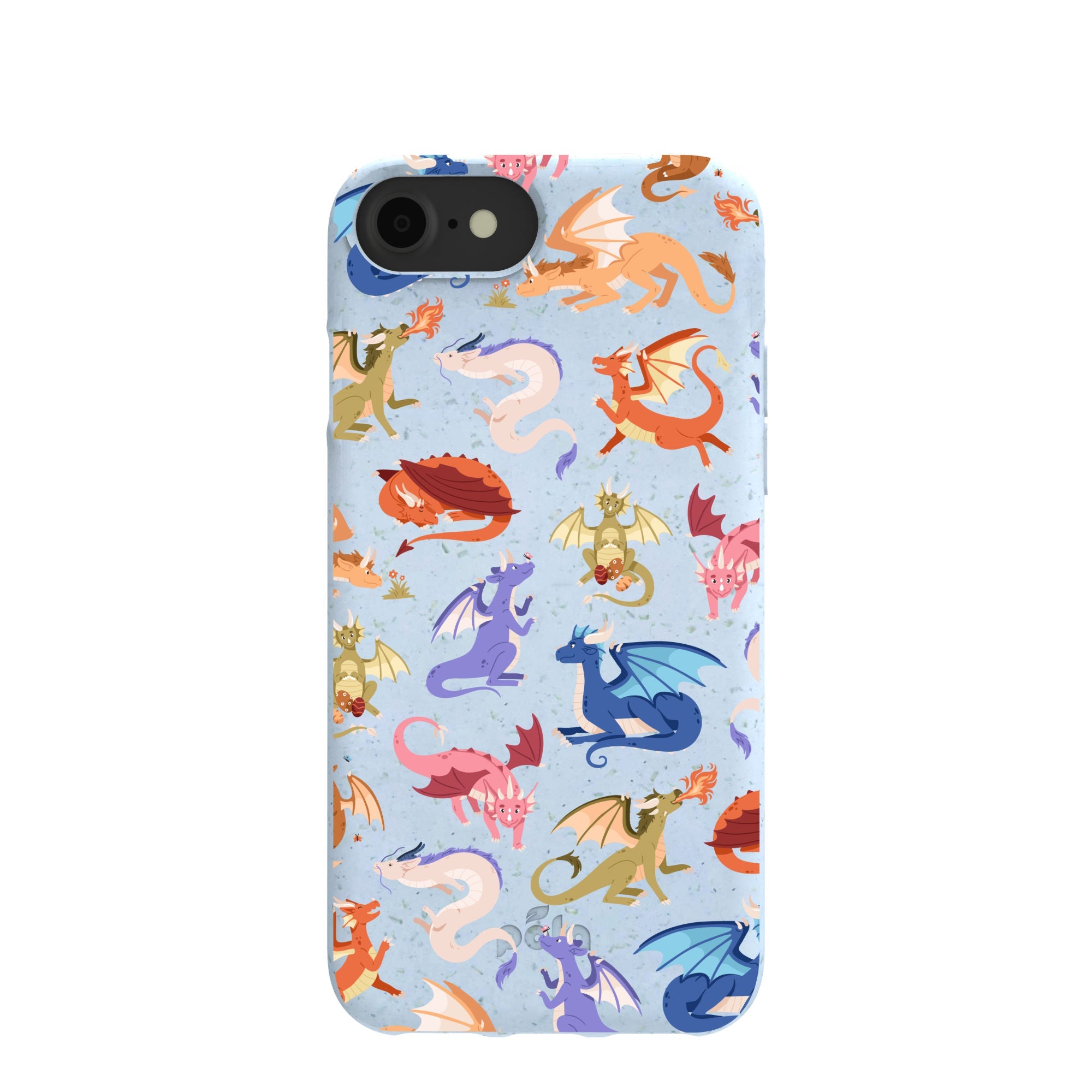 Powder Blue Dragon Cuties iPhone 6/6s/7/8/SE Case Refurbished - Pela Case refurbished available on Cerqular