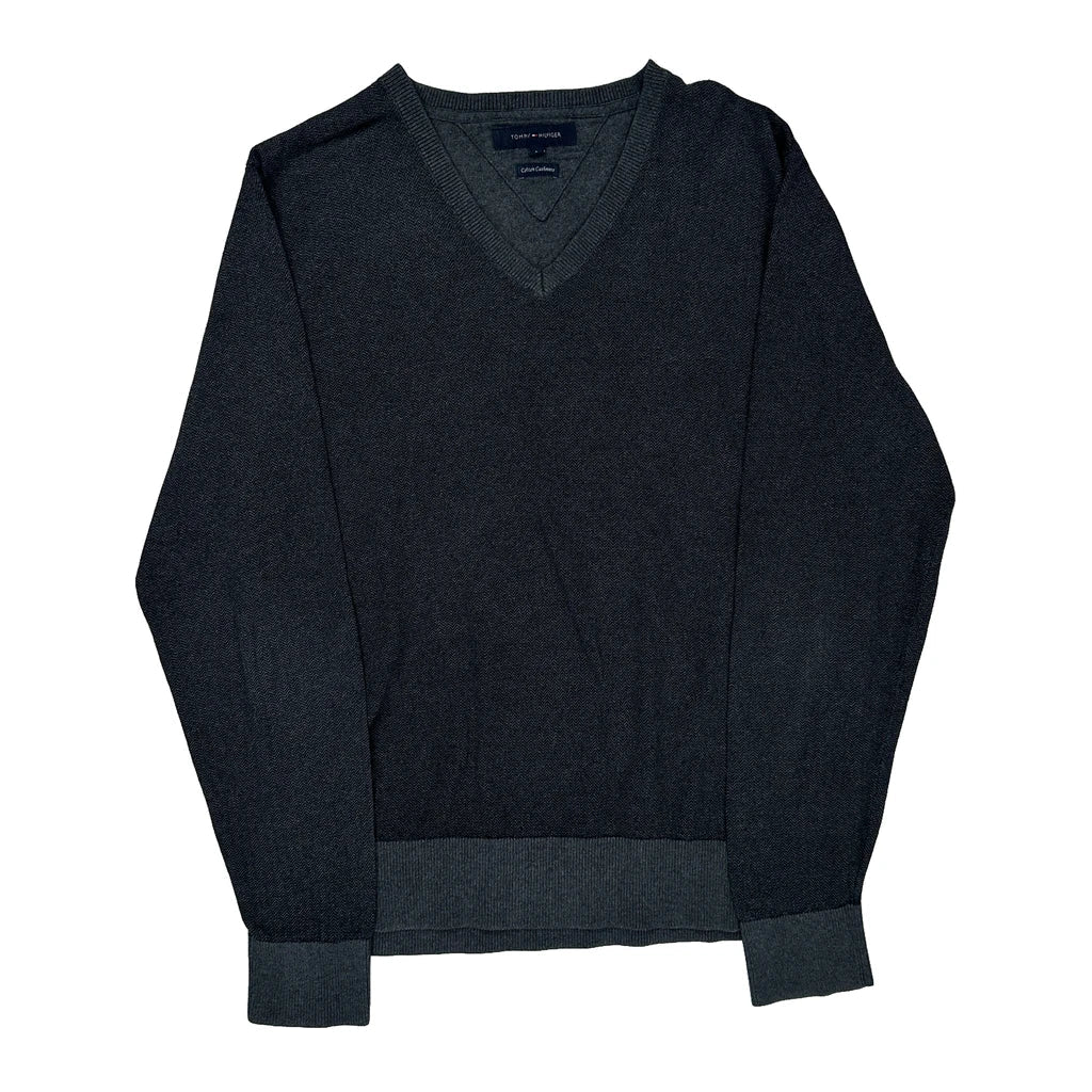 Tommy Hilfiger Jumper - Large Grey Cashmere Blend Refurbished - Thrifted (note: this is a term often used to describe second- refurbished available on Cerqular