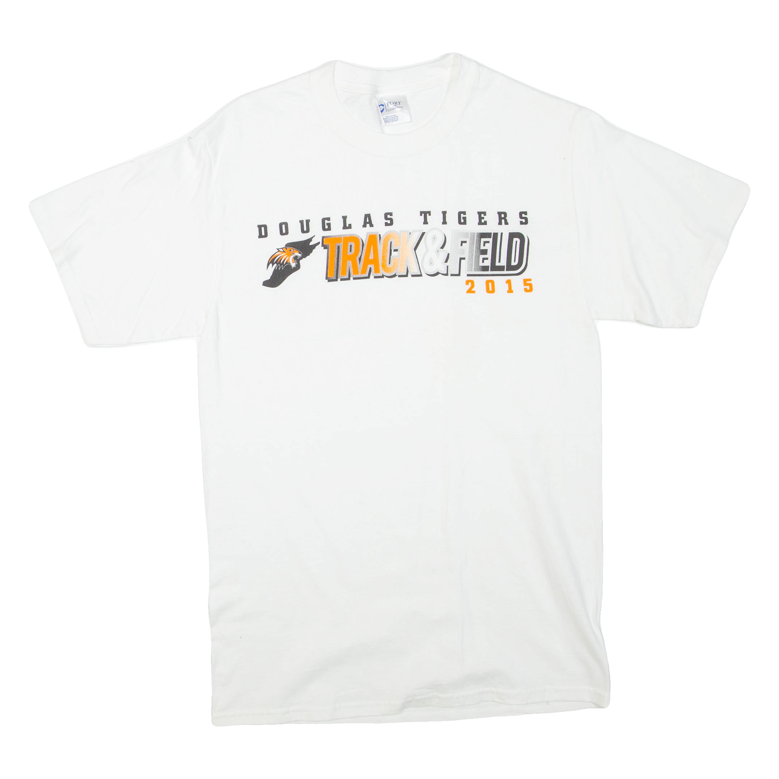PORT & COMPANY Douglas Tigers Track And Field 2015 Mens T-Shirt White USA S Refurbished - N/A refurbished available on Cerqular
