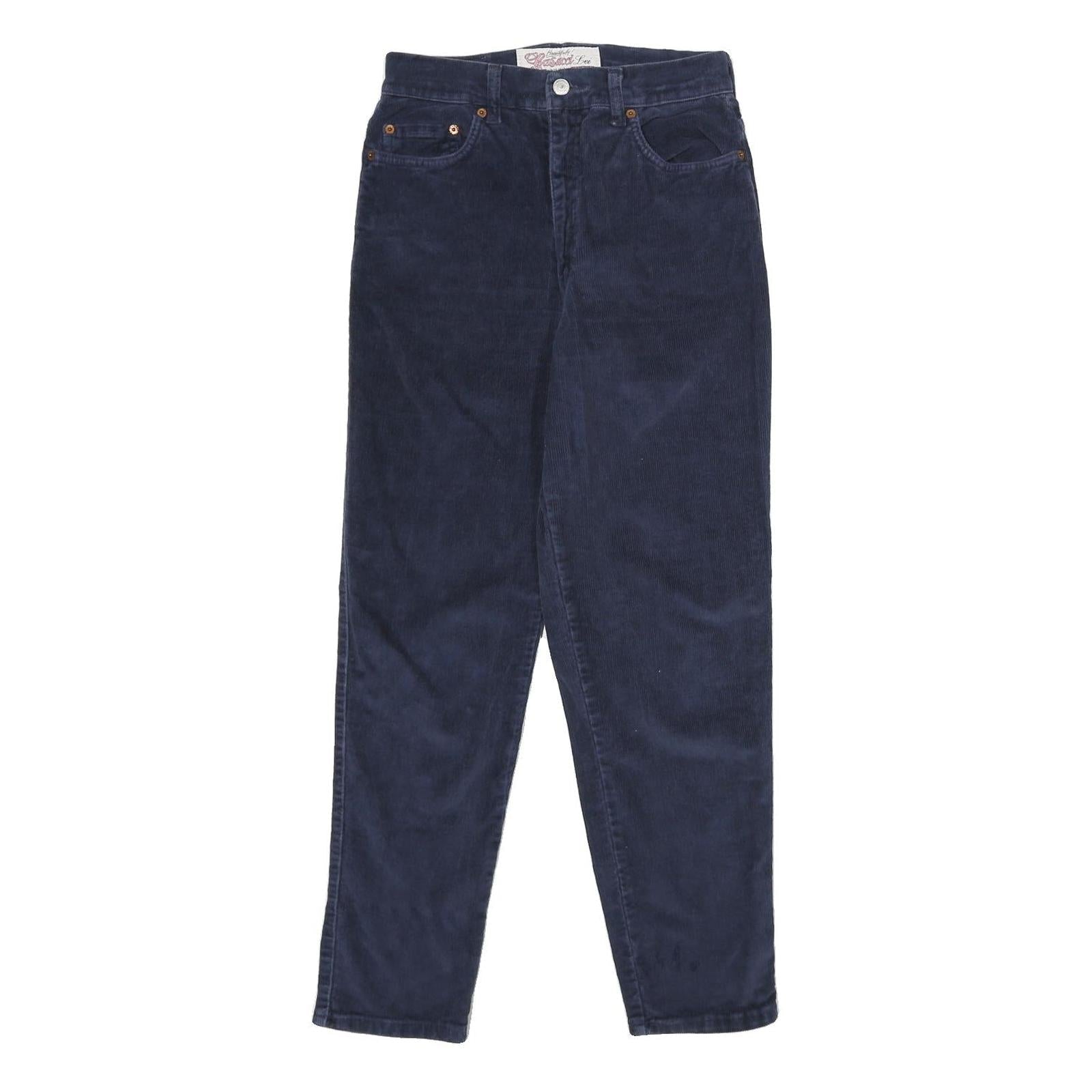 CASUCCI Womens Cotton Navy Regular Fit Straight Leg Trousers W26 L30 Classic Refurbished - N/A refurbished available on Cerqular