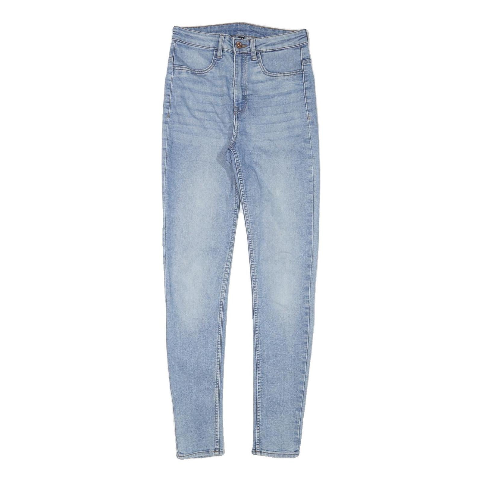 H&M Womens Blue Slim Skinny Denim Light Wash Jeans W24 L28 Stretch Cotton Blend Refurbished - N/A refurbished available on Cerqular