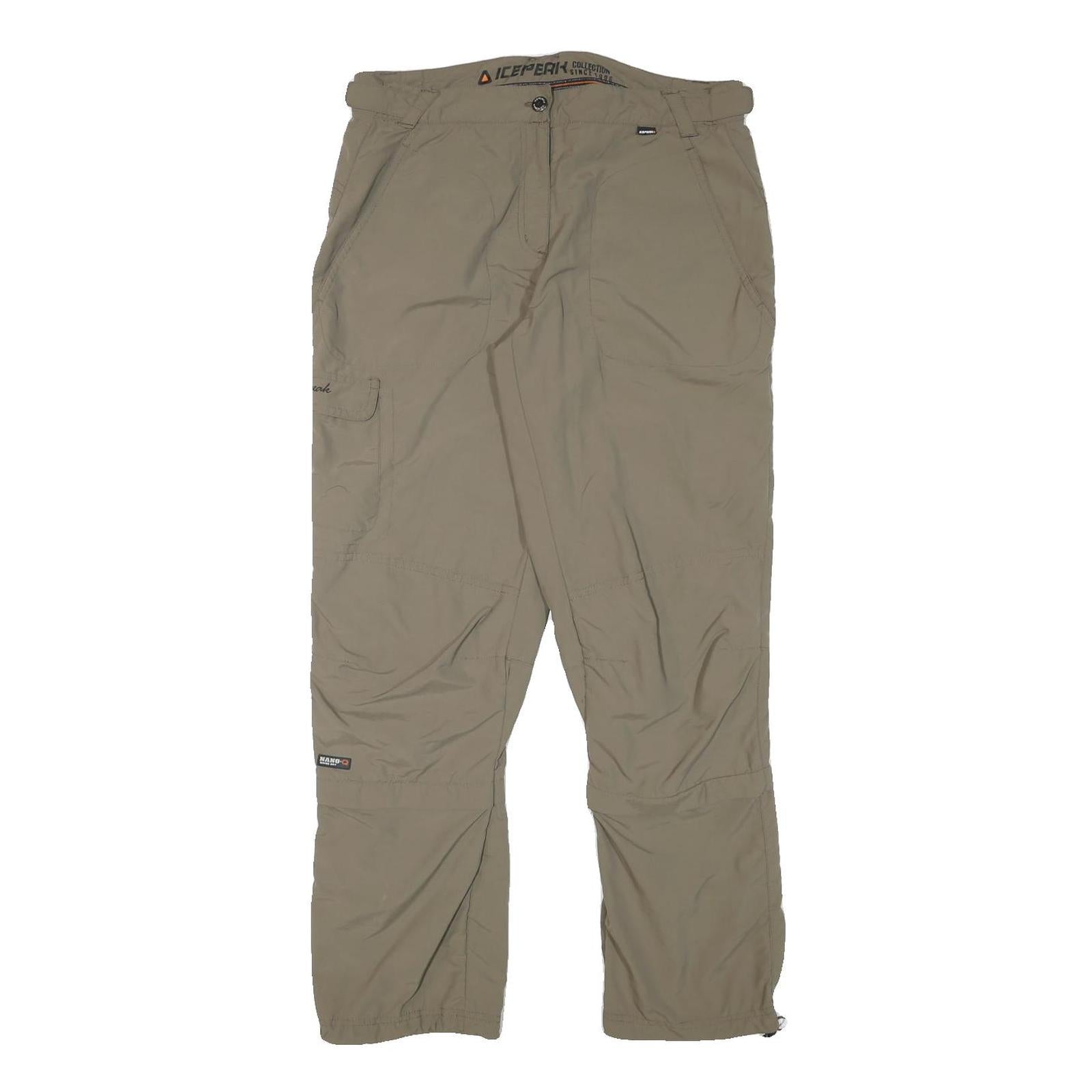 ICEPEAK Womens Polyester Blend Beige Regular Fit Trousers W32 L28 Outdoor Zip Refurbished - N/A refurbished available on Cerqular