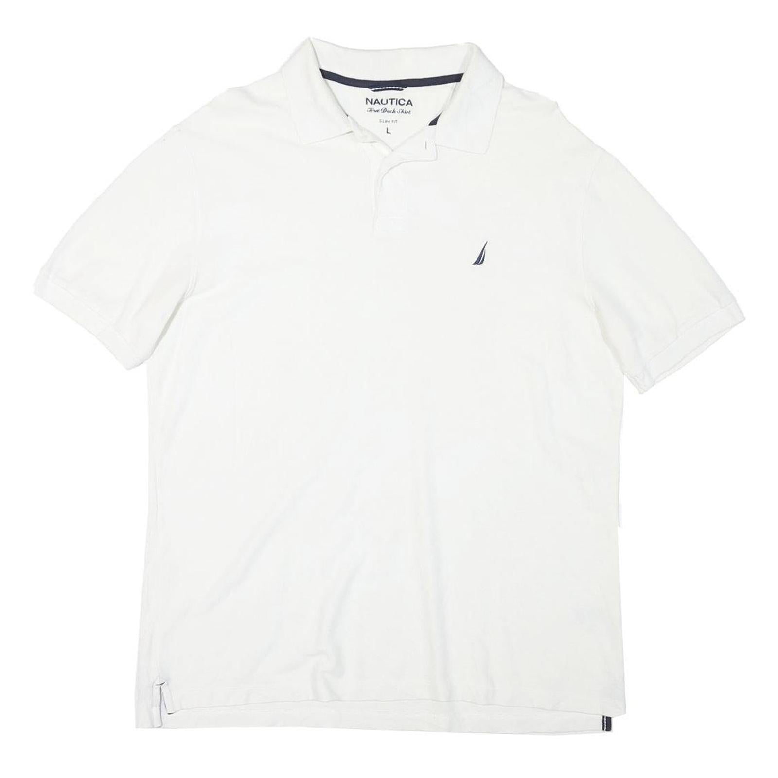 Buy NAUTICA Mens White Polo Shirt L Slim Fit Cotton Blend Classic Summer Wear Refurbished - $22.09 NAUTICA Mens White Polo Shirt L Slim Fit Cotton Blend Classic Summer Wear Refurbished - N/A refurbished available on Cerqular