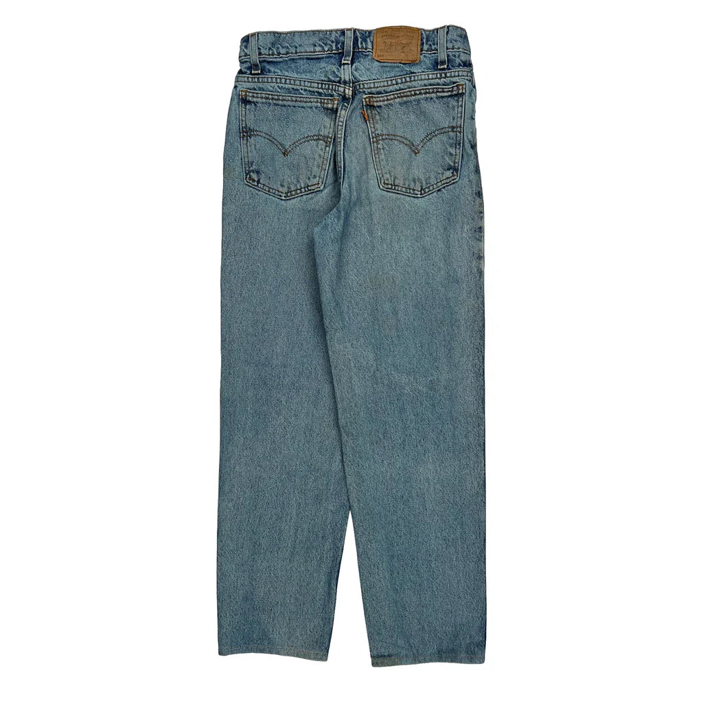 Levis 550 Jeans - 28W 30L Light Wash Cotton Refurbished - Thrifted (note: this is a term often used to describe second- refurbished available on Cerqular