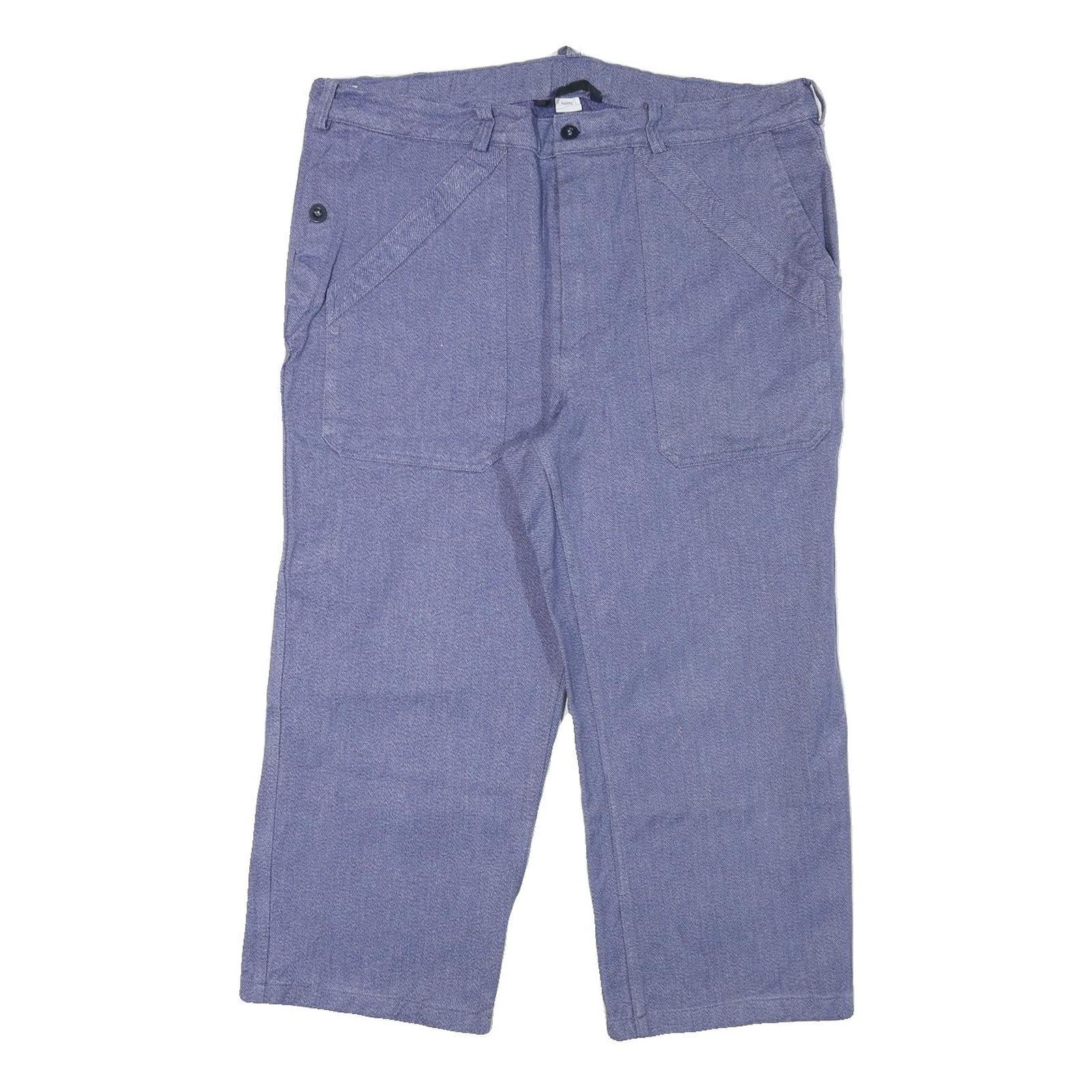 SPILAG Mens Cotton Blend Blue Relaxed Straight Trousers W38 L23 Casual Workwear Refurbished - N/A refurbished available on Cerqular