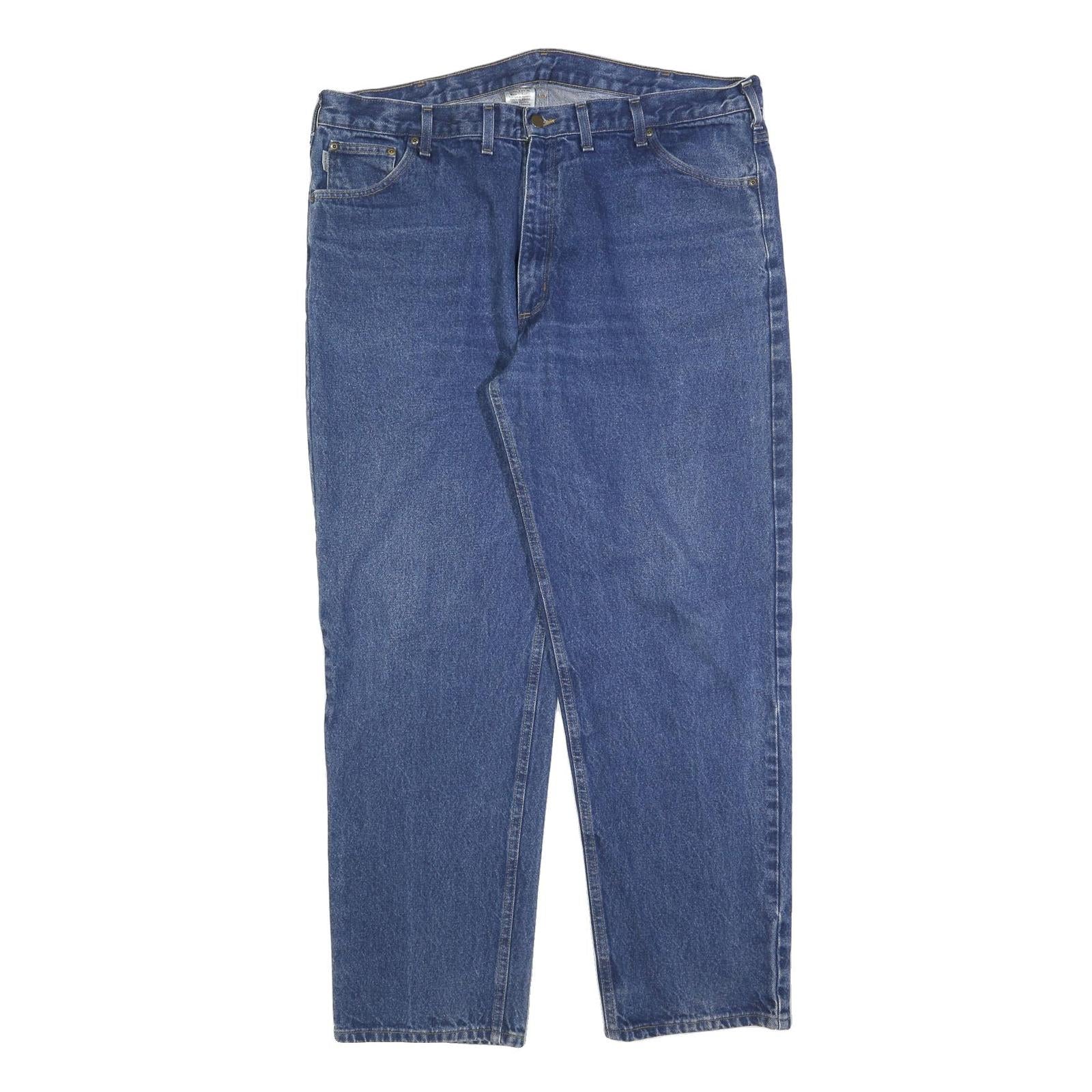 CARHARTT Mens Jeans Blue Relaxed Straight Denim Medium W44 L34 Workwear Refurbished - N/A refurbished available on Cerqular