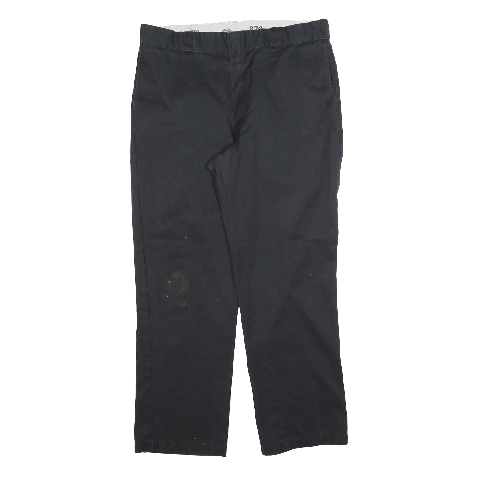 DICKIES Mens Cotton Blend Black Regular Fit Straight Leg Trousers W36 L30 Refurbished - N/A refurbished available on Cerqular