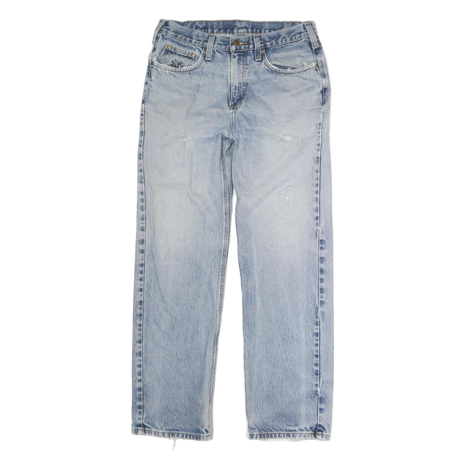 CARHARTT Mens Jeans Blue Regular Straight Denim Light W34 L31 Classic Button Refurbished - N/A refurbished available on Cerqular