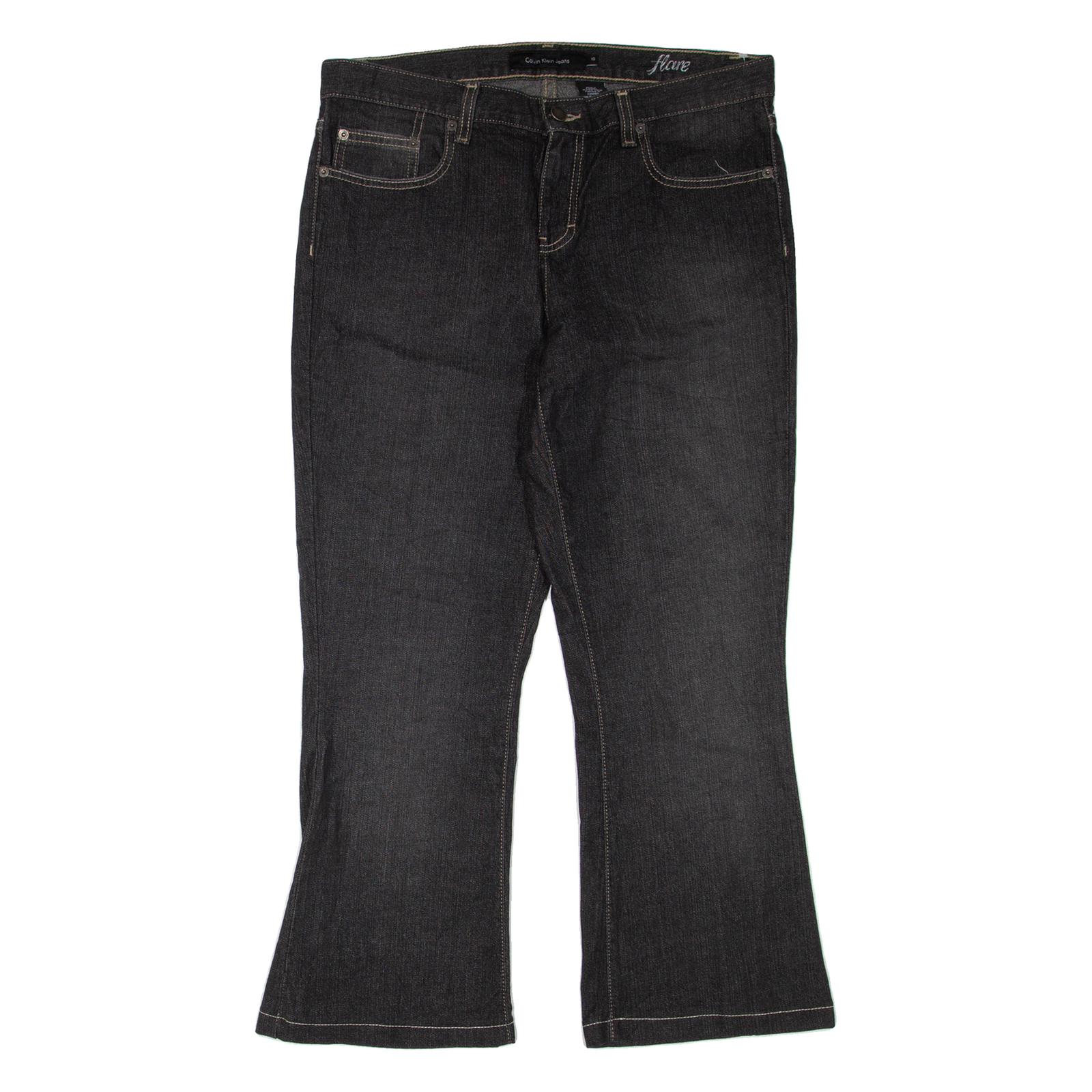 CALVIN KLEIN JEANS Womens Jeans Black Regular Bootcut W34 L27 Refurbished - N/A refurbished available on Cerqular