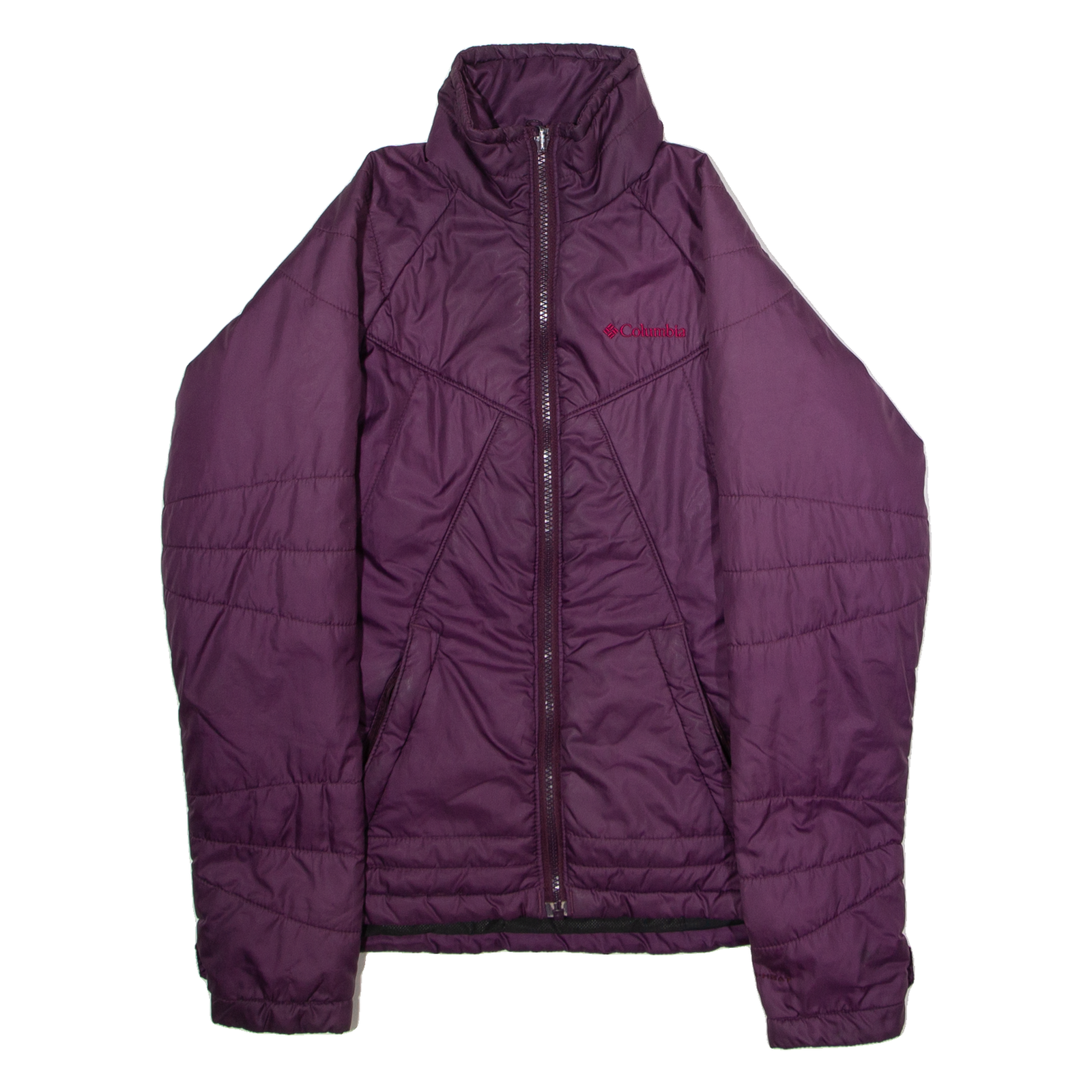 COLUMBIA Womens Puffer Jacket Maroon XS Refurbished - N/A refurbished available on Cerqular