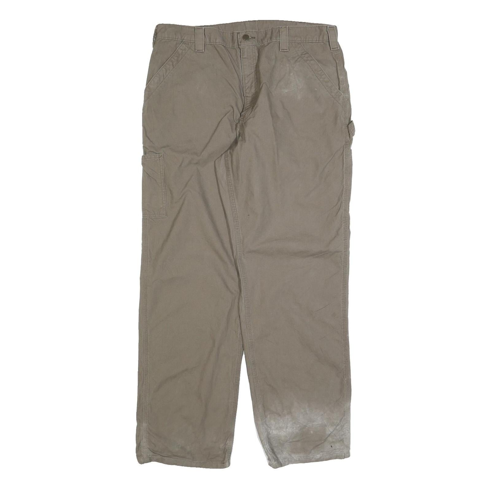 Buy CARHARTT Mens Cotton Blend Beige Relaxed Straight Trousers W38 L34 Workwear Zip Refurbished - $49.39 CARHARTT Mens Cotton Blend Beige Relaxed Straight Trousers W38 L34 Workwear Zip Refurbished - N/A refurbished available on Cerqular