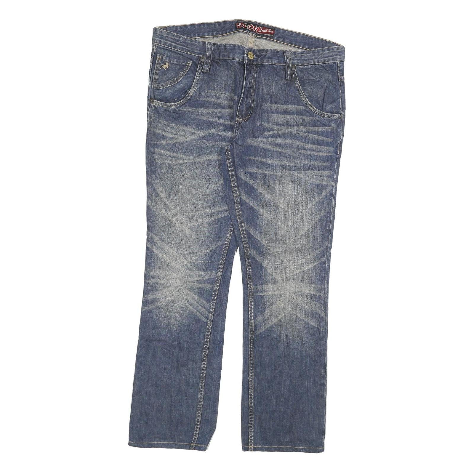 LOIS Womens Jeans Blue Relaxed Straight Denim Medium W36 L30 Stylish Casual Refurbished - N/A refurbished available on Cerqular