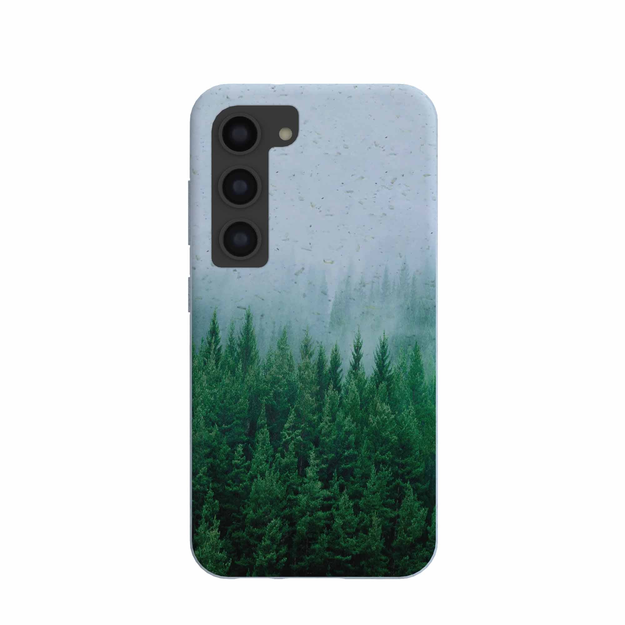 Powder Blue Forest Mist Samsung Galaxy S23 Case Refurbished - Pela Case refurbished available on Cerqular