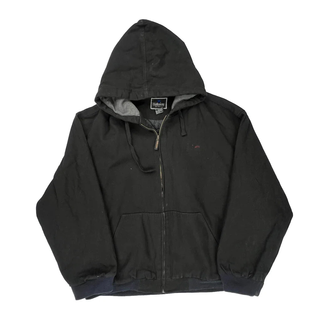 Holloway Jacket - 3XL Black Cotton Refurbished - Thrifted (note: this is a term often used to describe second- refurbished available on Cerqular