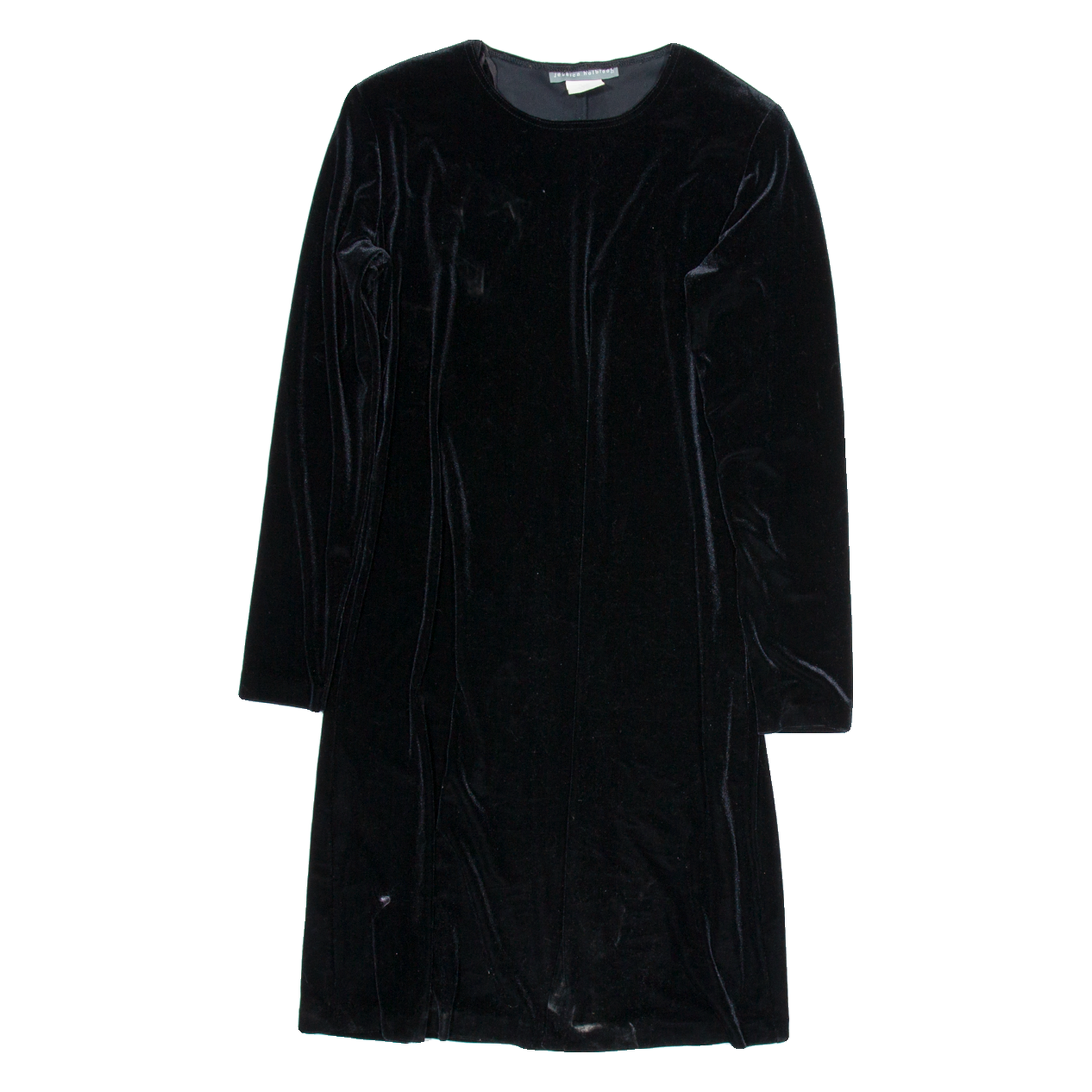 JESSICA HOLBROOK Womens A-Line Dress Black Velvet Long Sleeve Knee Length UK 8 Refurbished - N/A refurbished available on Cerqular