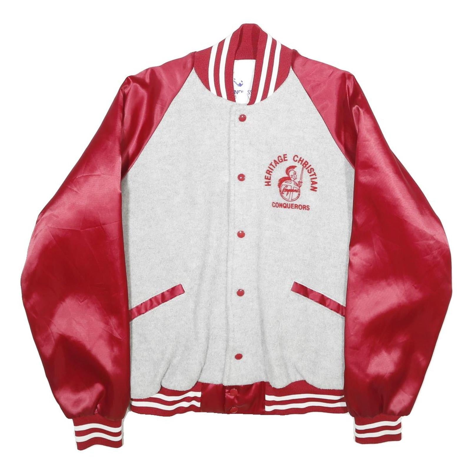 WINDLESS Mens Red & White Heritage Christian Conquerors Button Jacket L Refurbished - N/A refurbished available on Cerqular