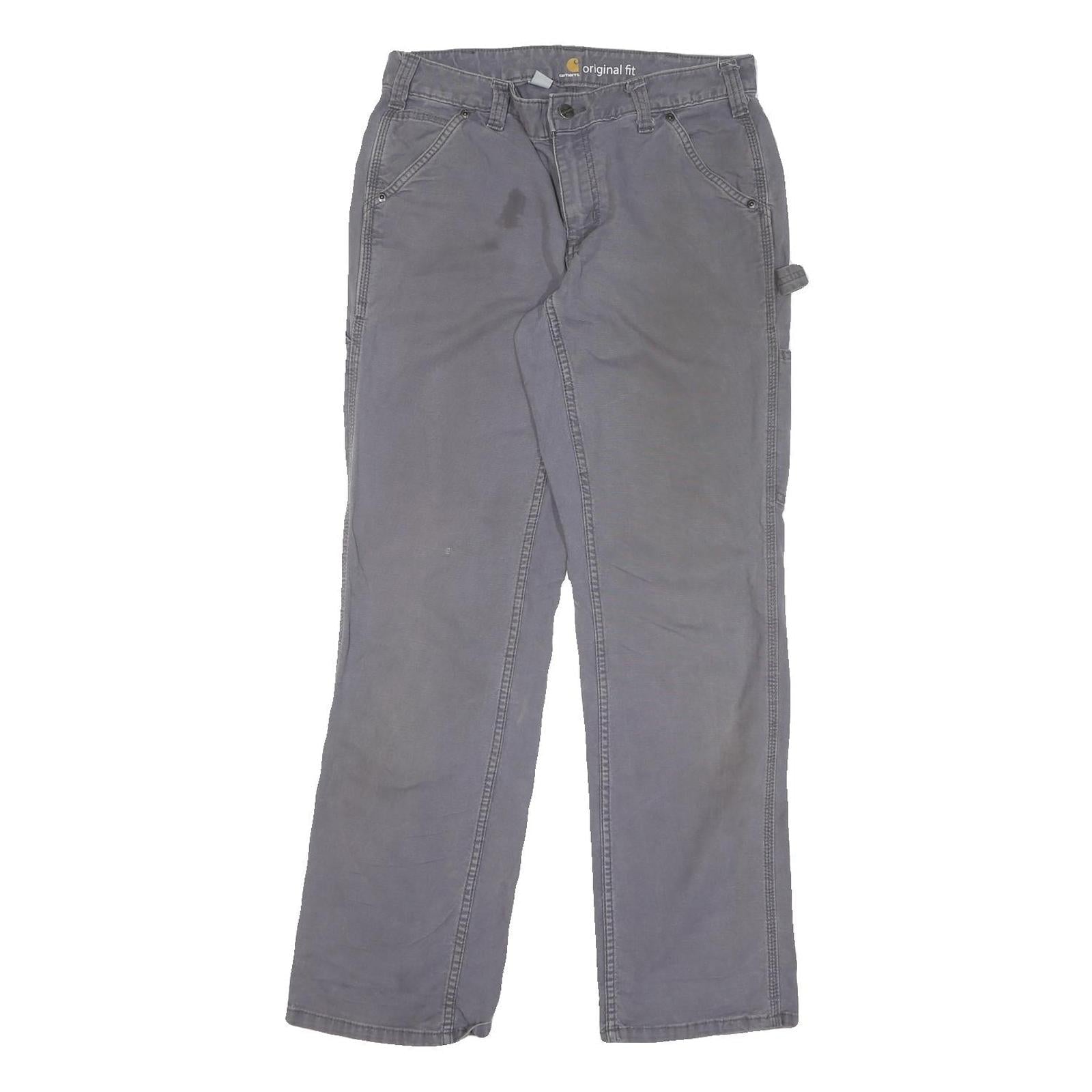 CARHARTT Womens Cotton Blend Grey Regular Fit Trousers W30 L30 Workwear Utility Refurbished - N/A refurbished available on Cerqular