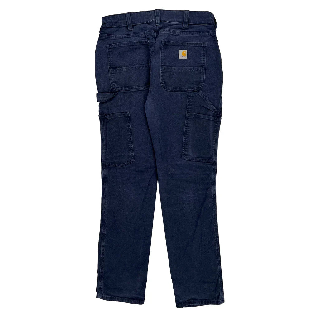Carhartt Carpenter Trousers - 30W 30L Navy Cotton Refurbished - Thrifted (note: this is a term often used to describe second- refurbished available on Cerqular