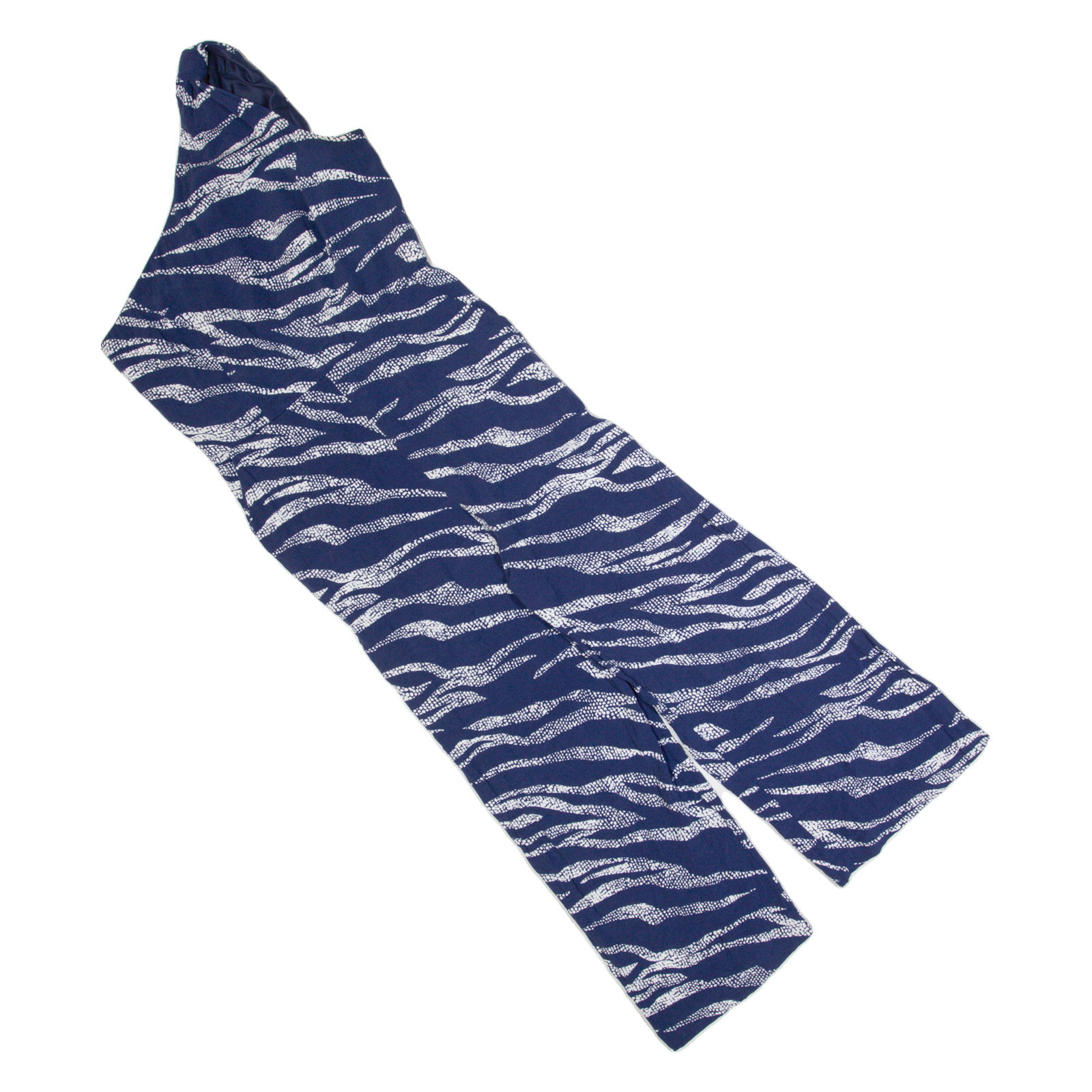 MINT VELVET Womens Jumpsuit Blue Animal Print Wide-Leg UK 10 Refurbished - N/A refurbished available on Cerqular