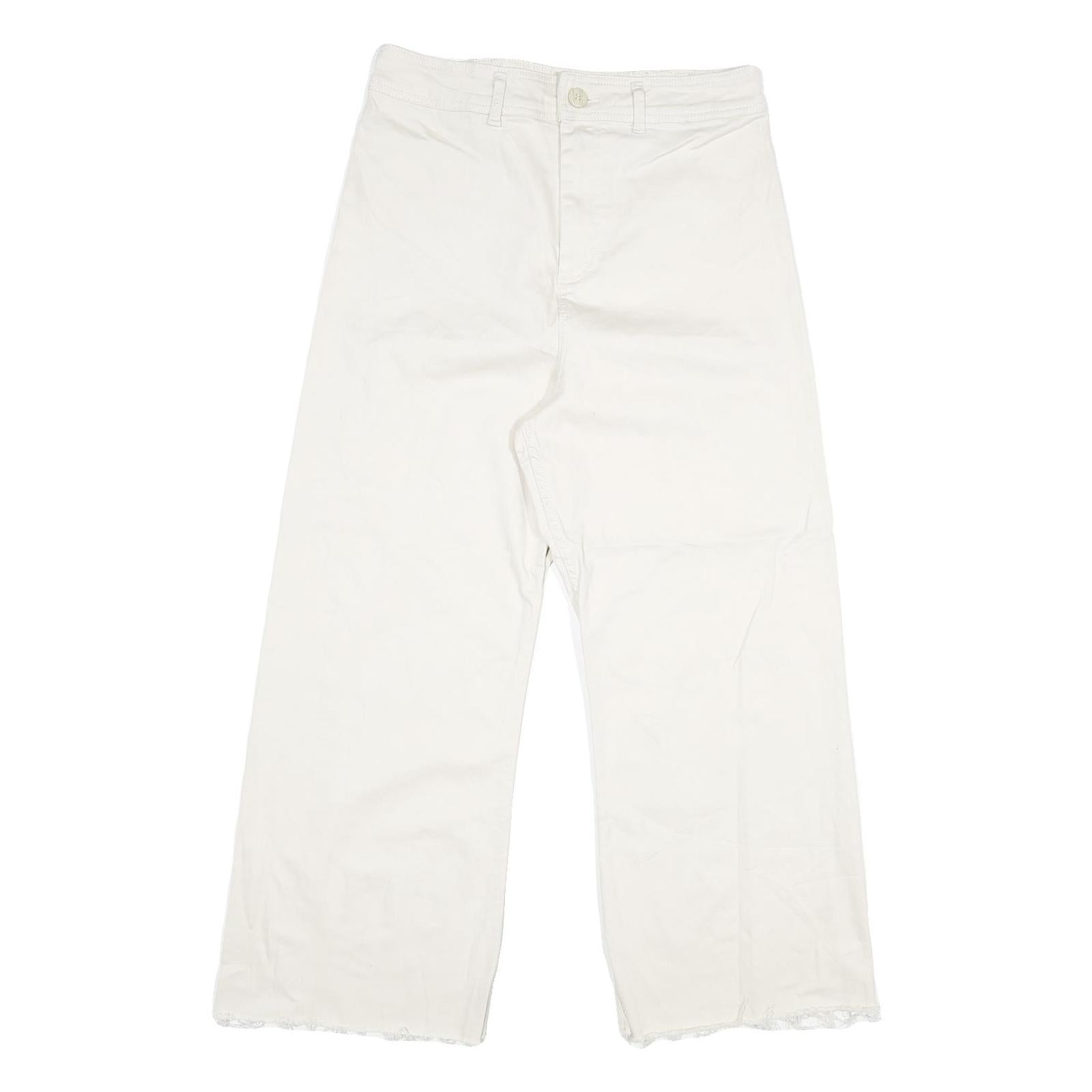 Womens White Regular Fit Straight Cotton Jeans W31 L26 Zip Closure Casual Refurbished - N/A refurbished available on Cerqular
