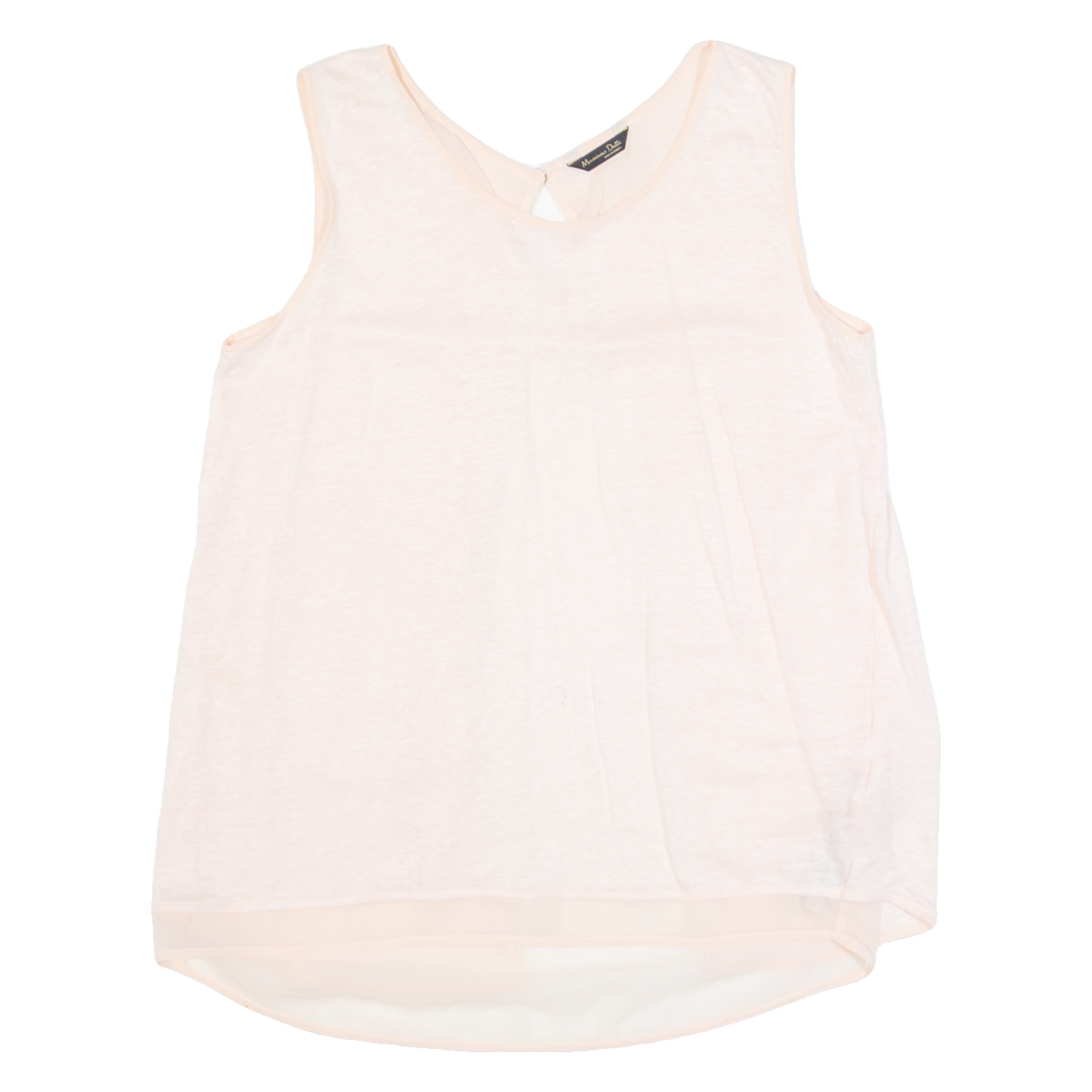 MASSIMO DUTTI Womens Vest Pink Sleeveless Linen M Refurbished - N/A refurbished available on Cerqular