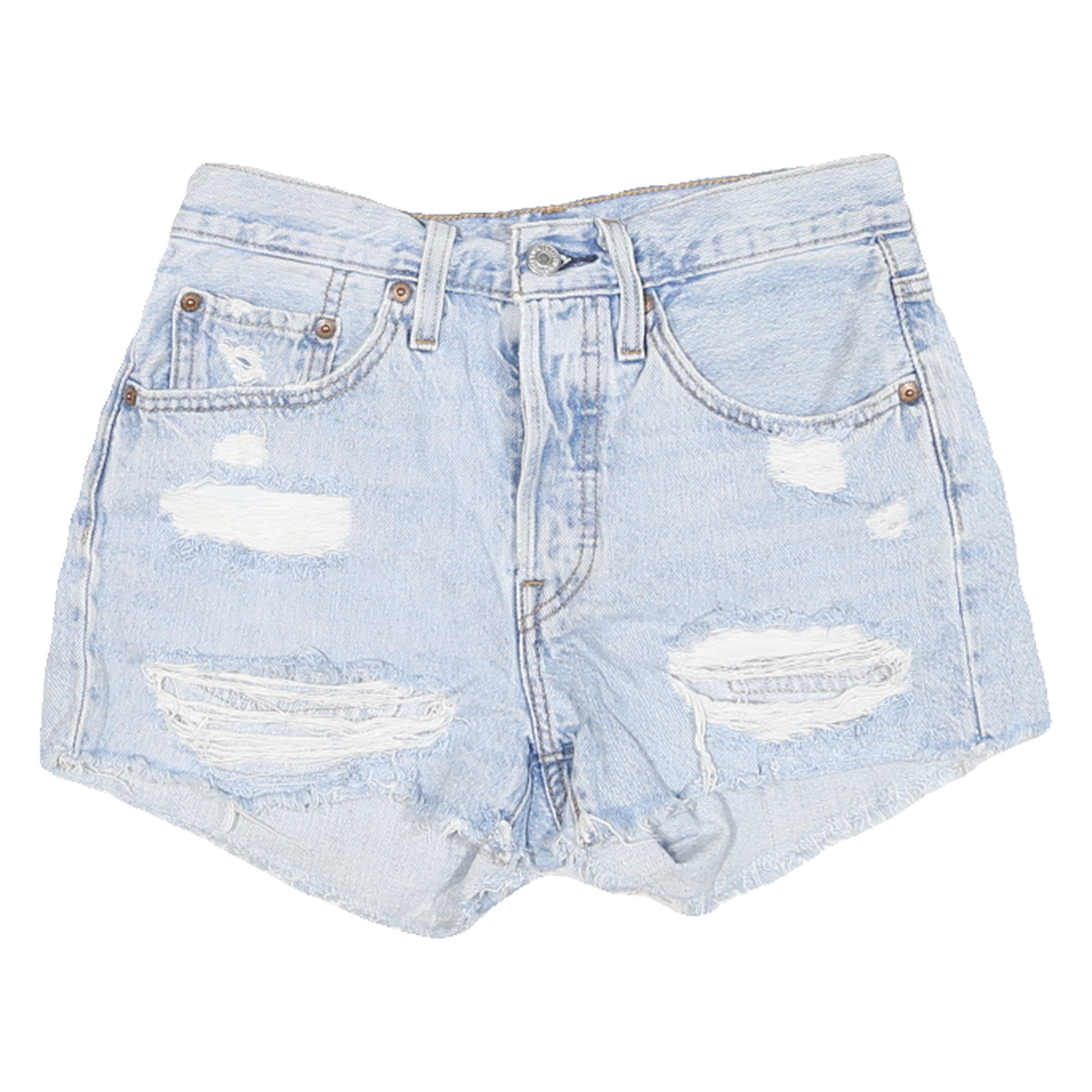 LEVI'S Womens Shorts Blue Denim Distressed M W28 Casual Summer Style Refurbished - N/A refurbished available on Cerqular
